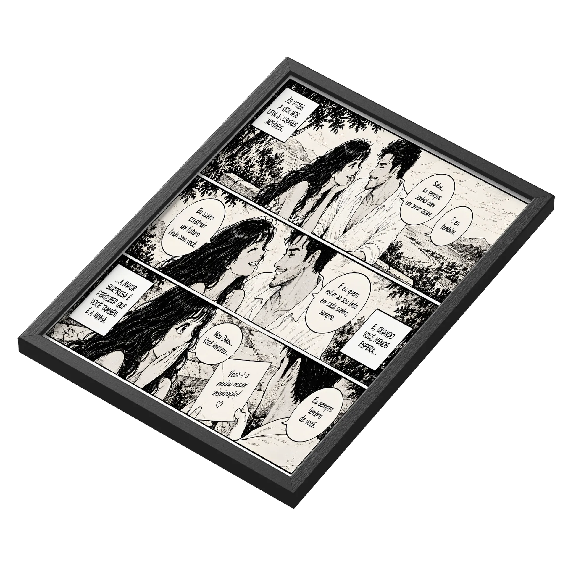 Quadro Romance Quadro A3 Com Vidro MDF e Vidro A3 - Imagem 3