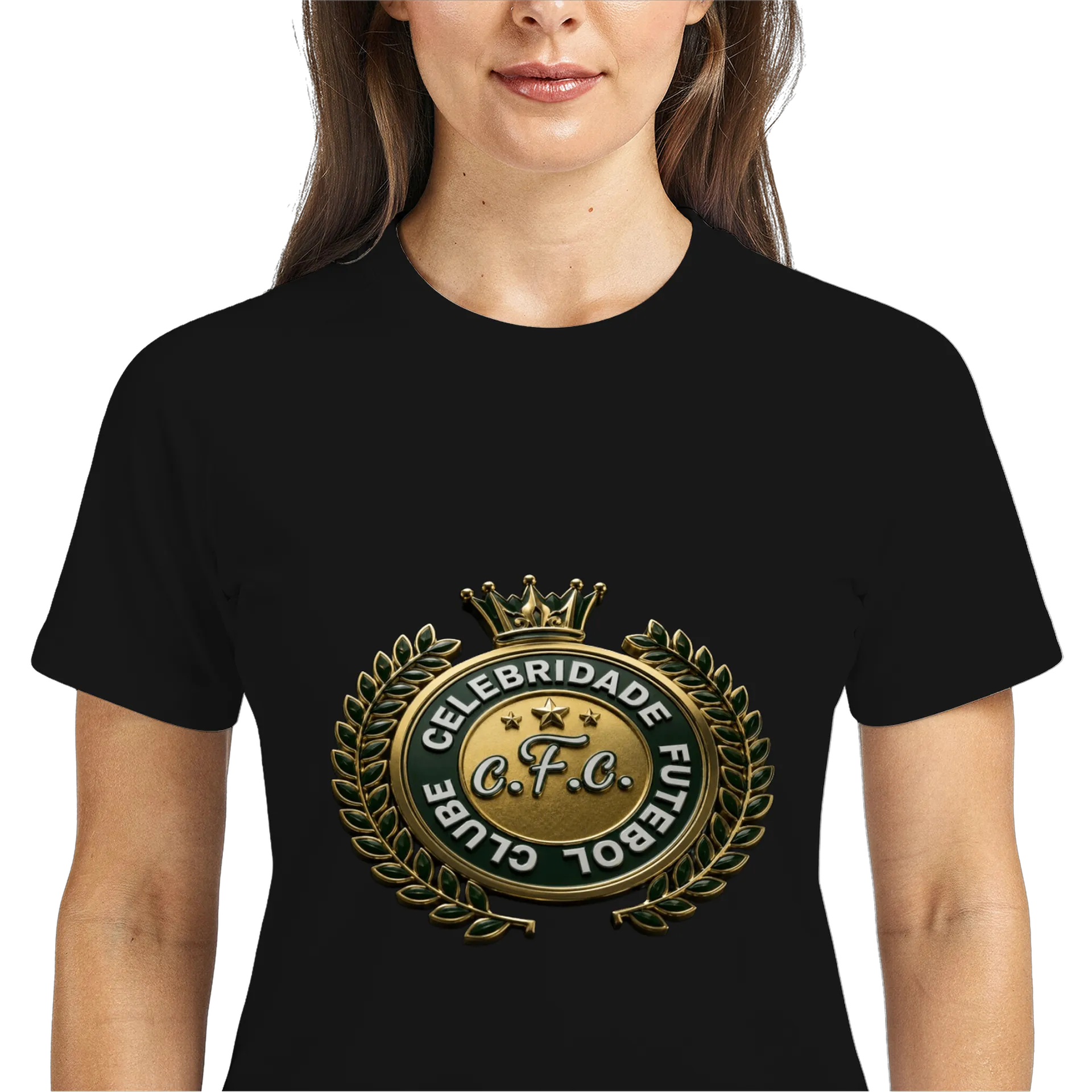 Camiseta DryFit preta com escudo do celebridade de celebridade.f.c_ — imagem 3 de 6
