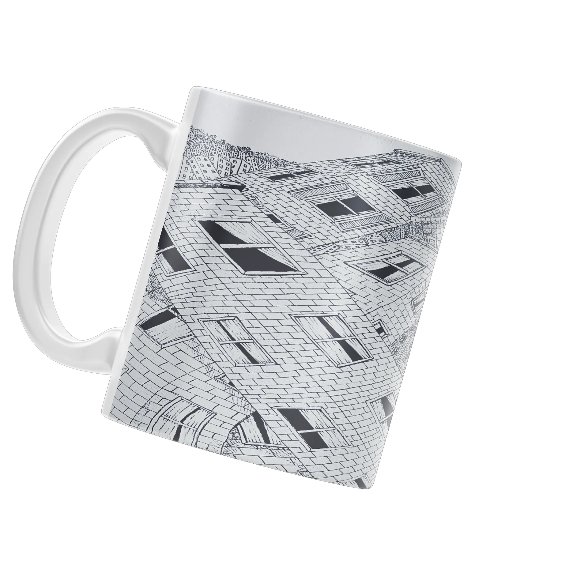 Caneca Porcelana Estampa Linhas Urbanas 325ml de Marcos Ganzarolli — imagem 3 de 4