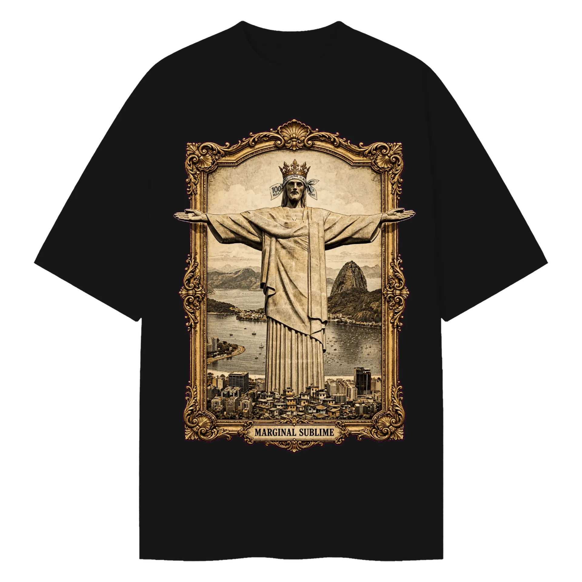 Camiseta Oversized Cristo Redentor Marginal Sublime Retrô - Imagem 2