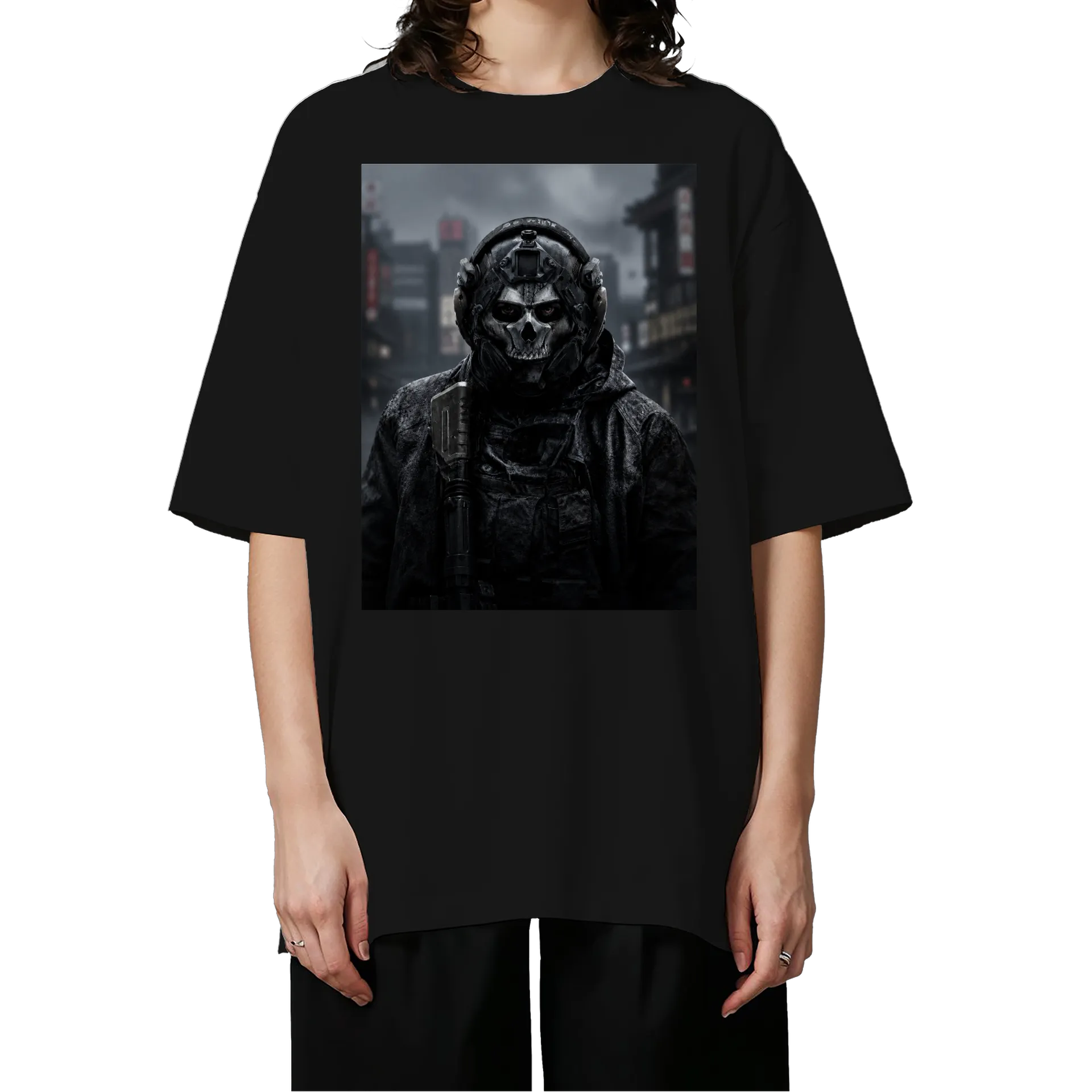 Camisa Oversized unisex MW4 GHOST – of dexsaddat de DexSaddat — imagem 3 de 6