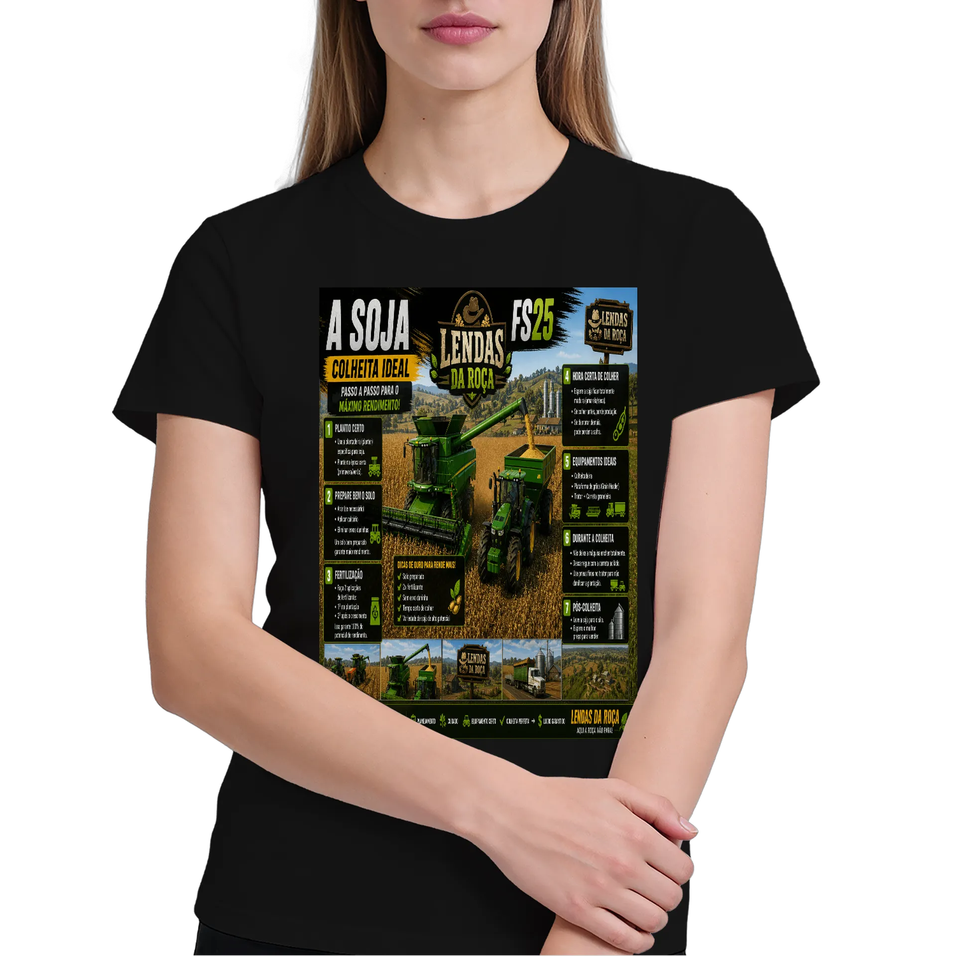 Camiseta Personalizada Preto 100% Algodão - Imagem 4
