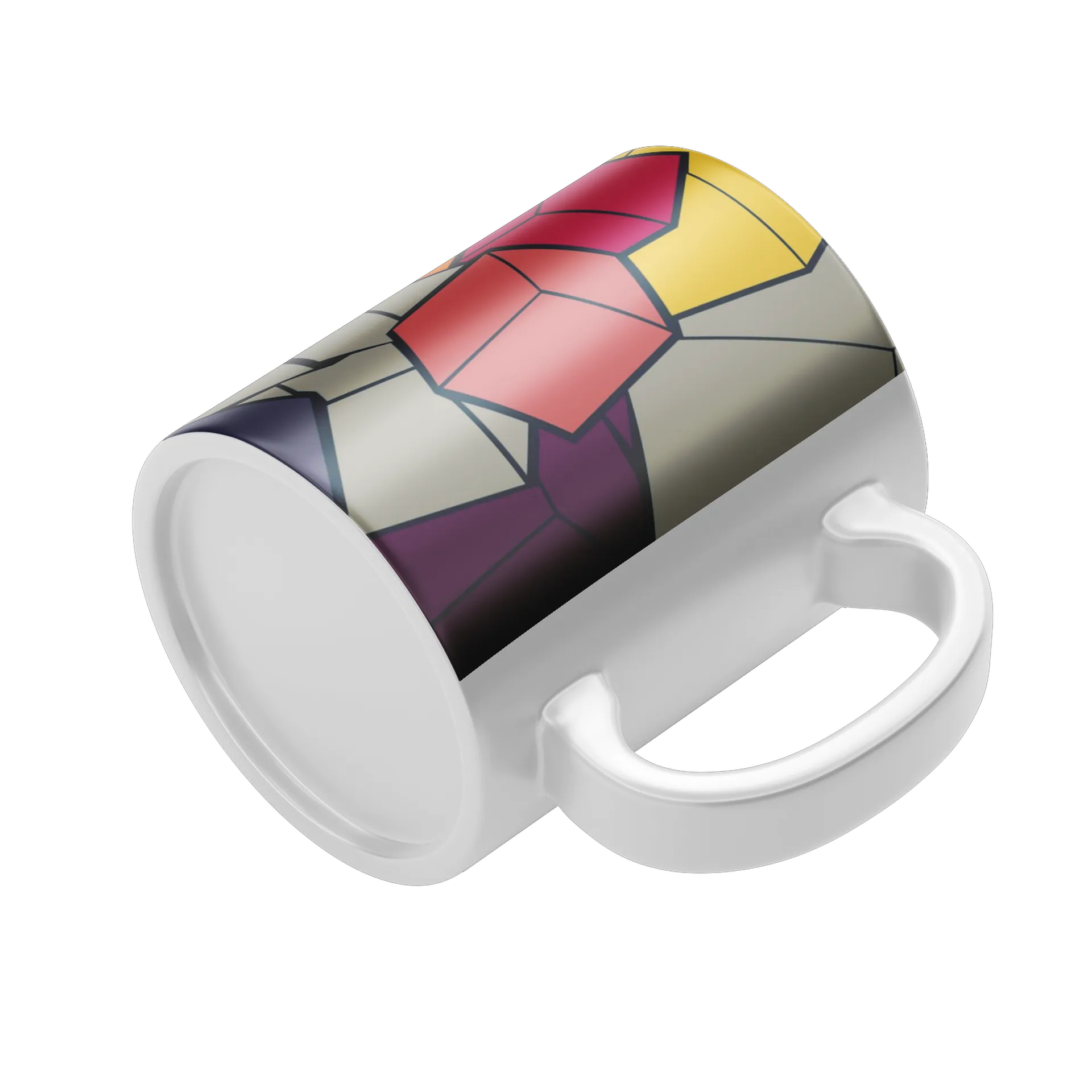 Caneca Paisagem Abstrata Geométrica 325ml - Imagem 4