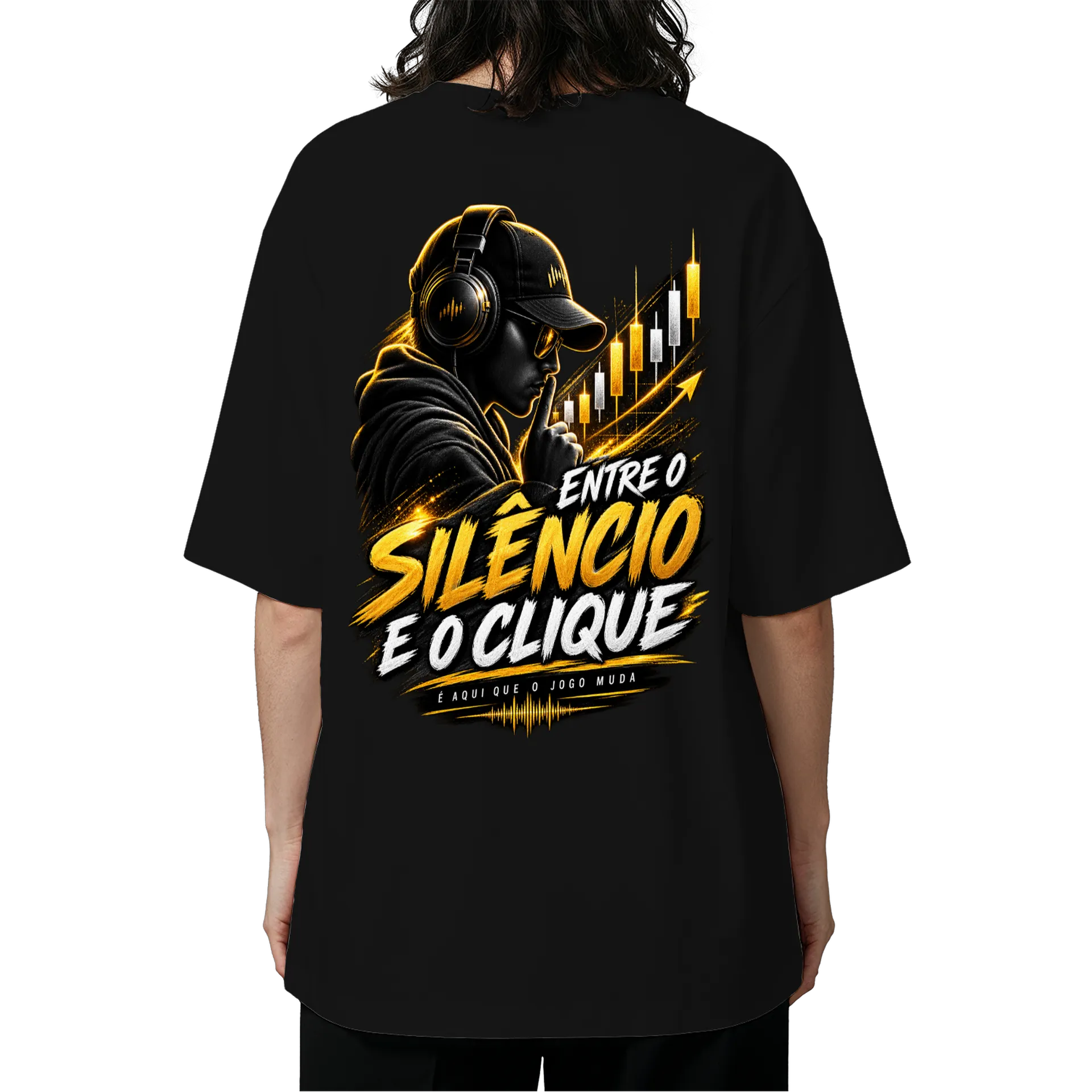 Camiseta Oversized Entre o Silêncio e o Clique 100% - Imagem 5