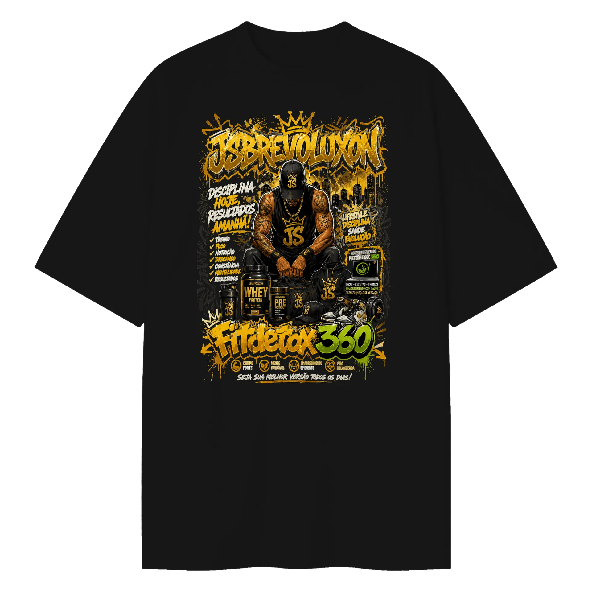 Camiseta Oversized jsbrevoluxon  de silvasilvatitansjsb