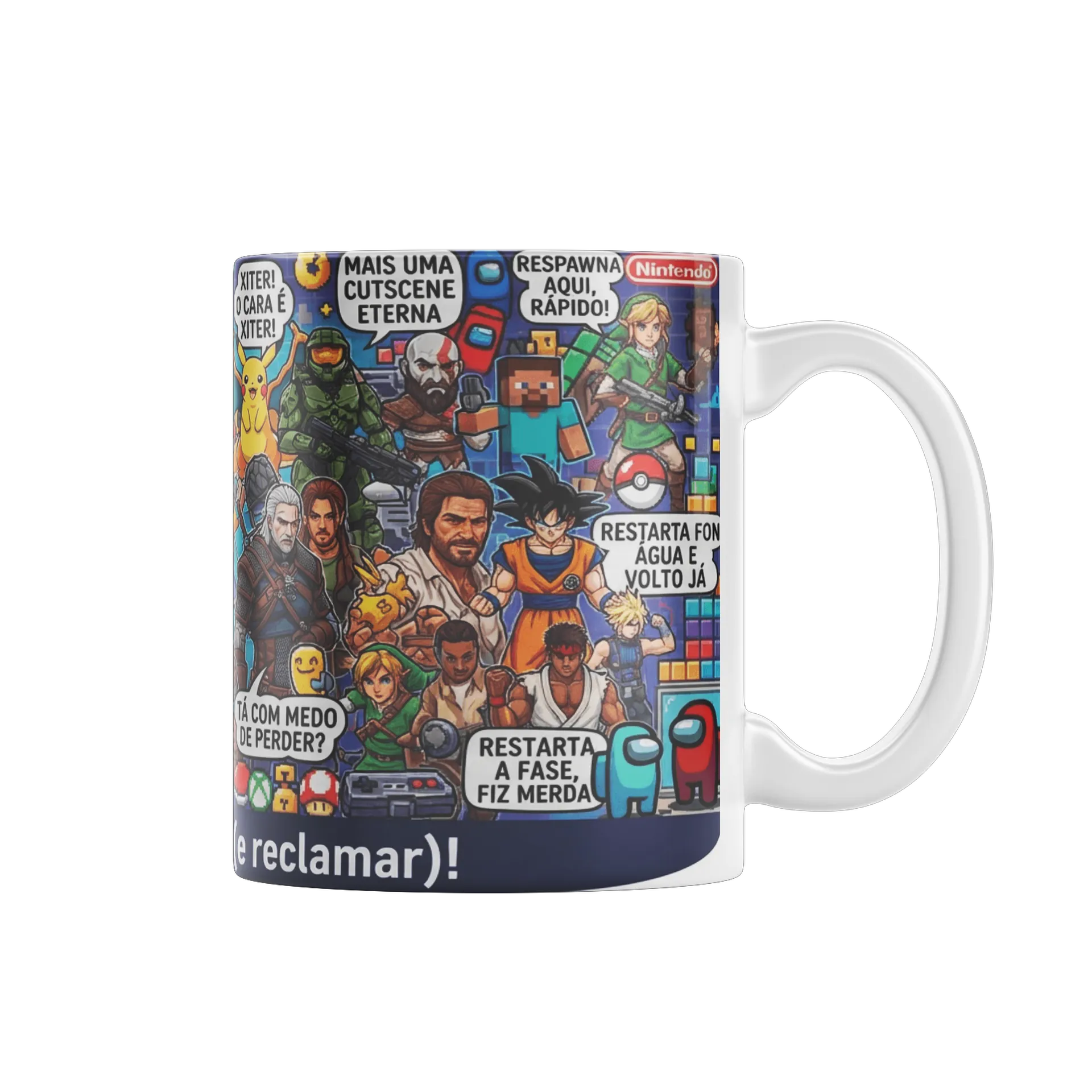 Caneca Gamers Porcelana Vão Jogar 325ml de bizontv