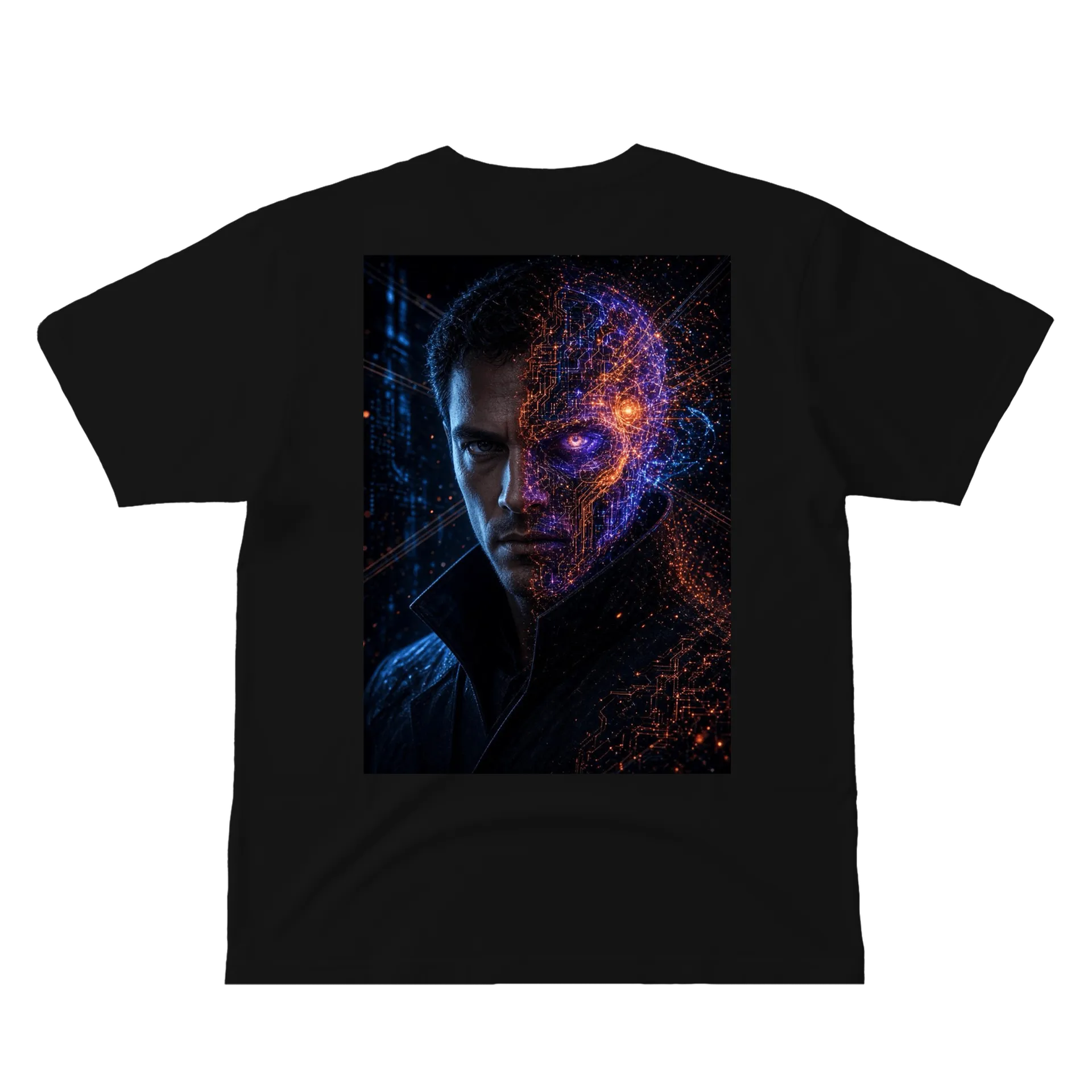 Camiseta Neural Pulse Co. - Androide Cyberpunk - Imagem 2