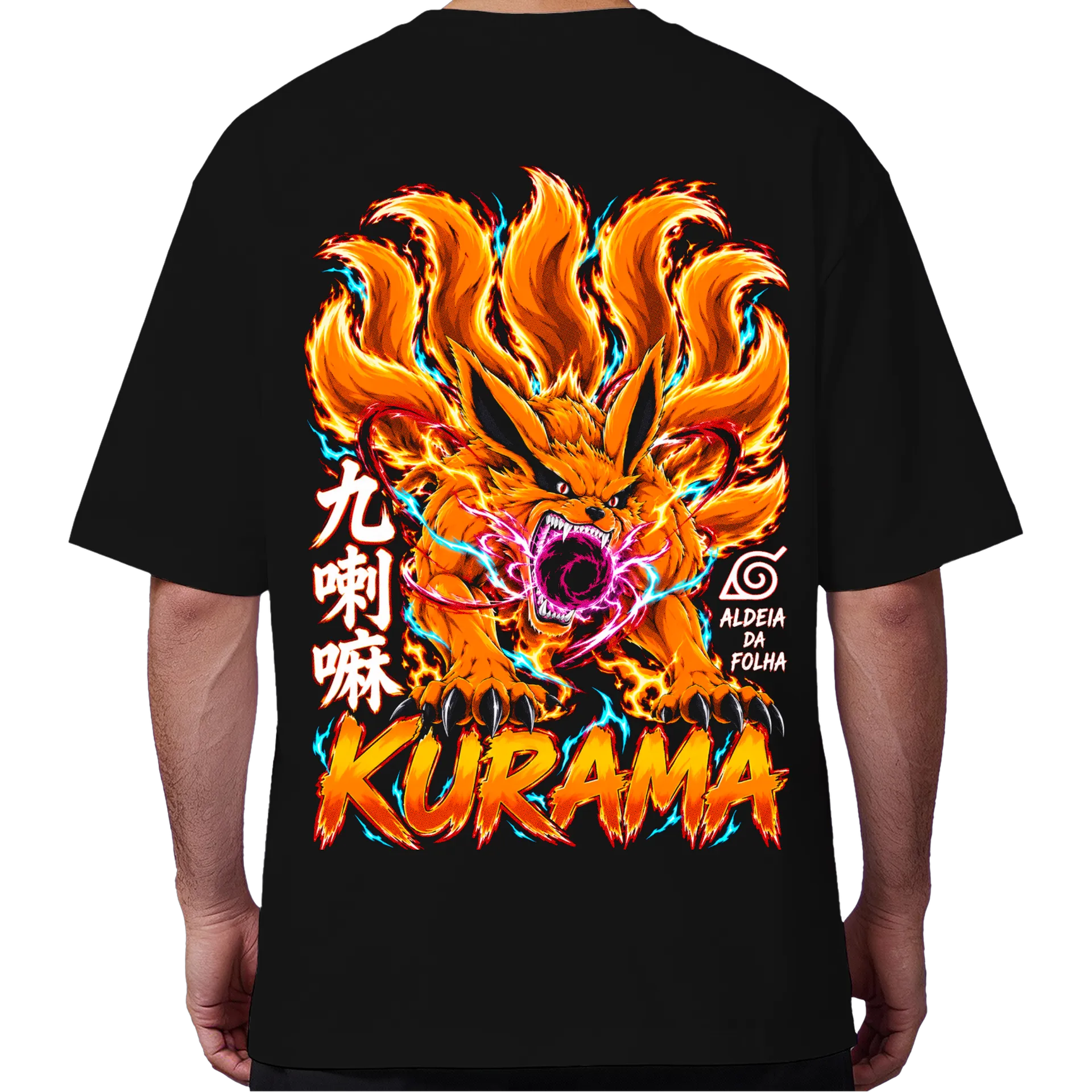 Camiseta Oversized Kurama Anime Naruto Premium - Imagem 6