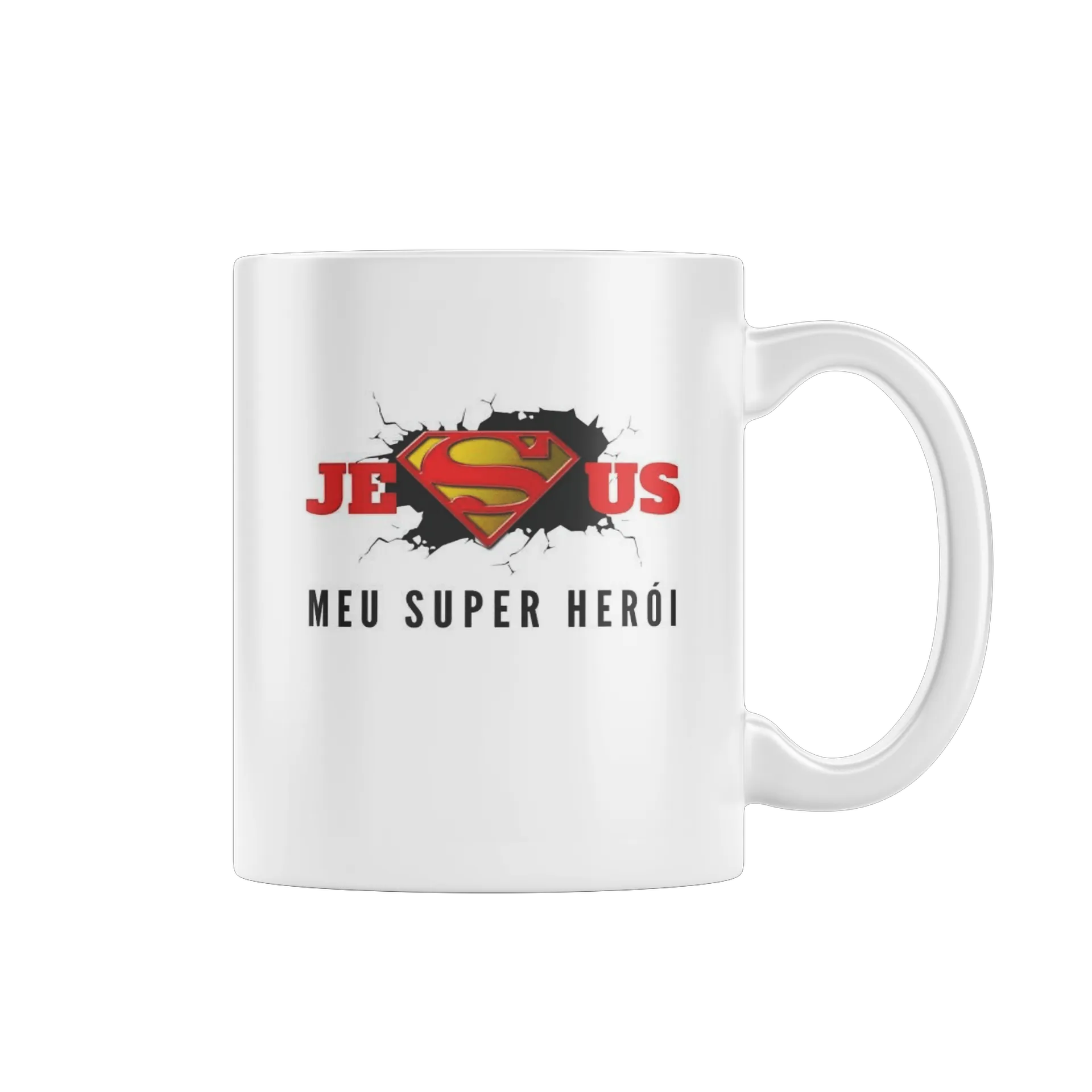 Caneca Porcelana Jesus Meu Super Herói 325ml de Redeem Wear