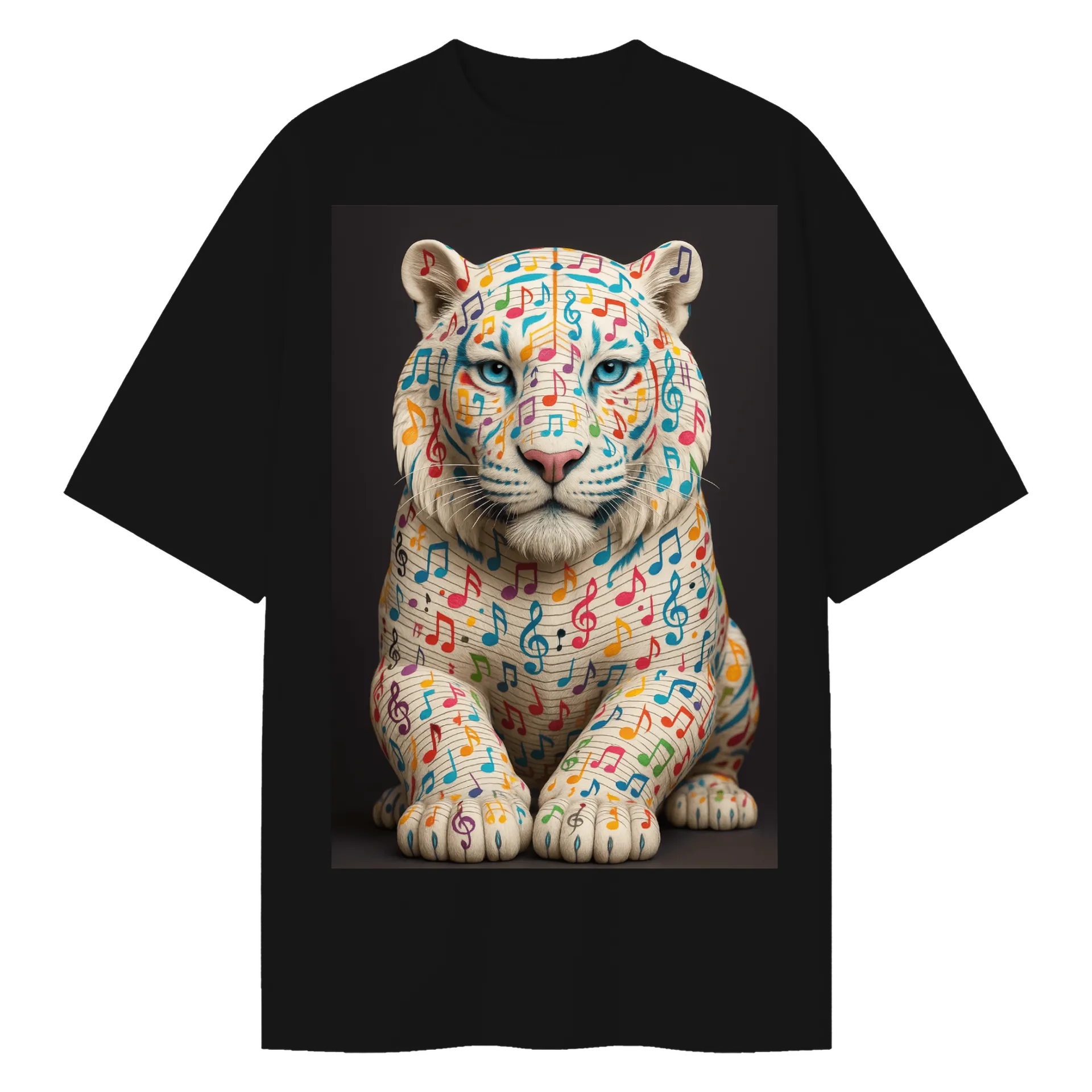 Camiseta Oversized White Lion 🎸🎵 - Imagem 1