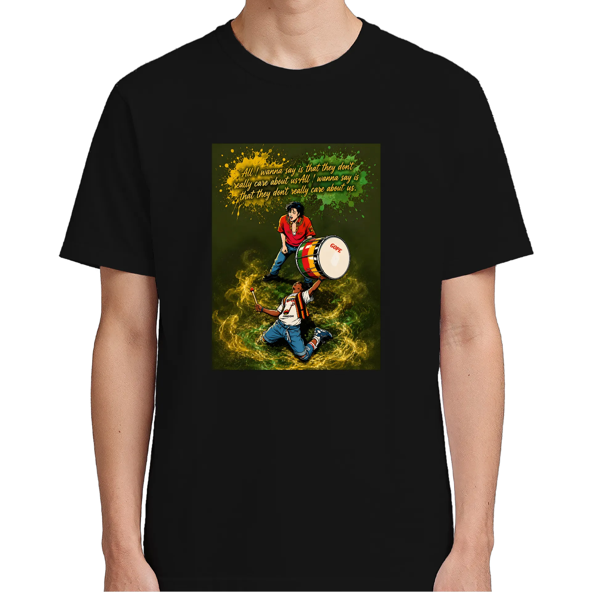 Camiseta Estampa Tipográfica Gope e Atabaque 100% Algodão - Imagem 3