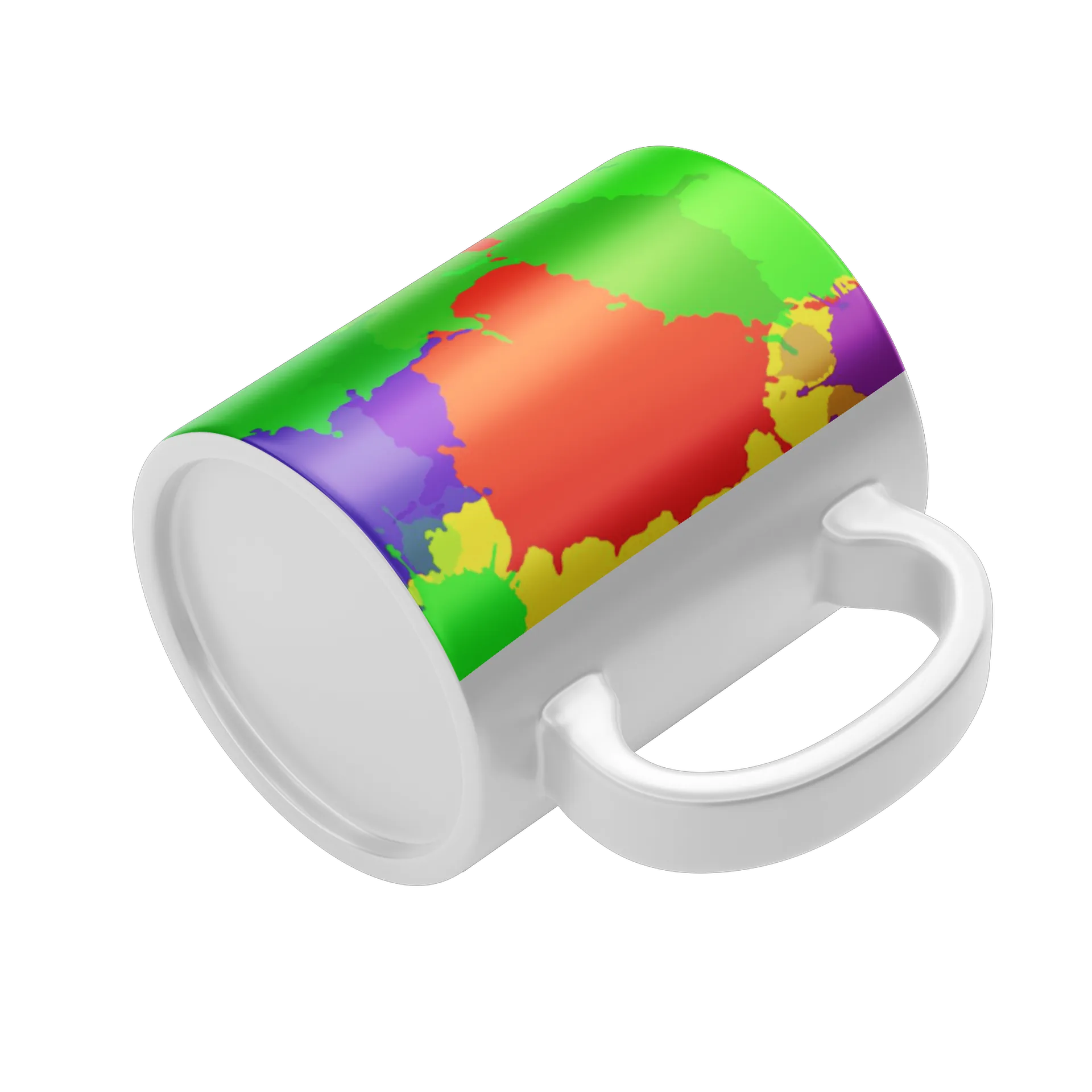 Caneca Porcelana Abstrata Color Blocks 325ml - Imagem 4