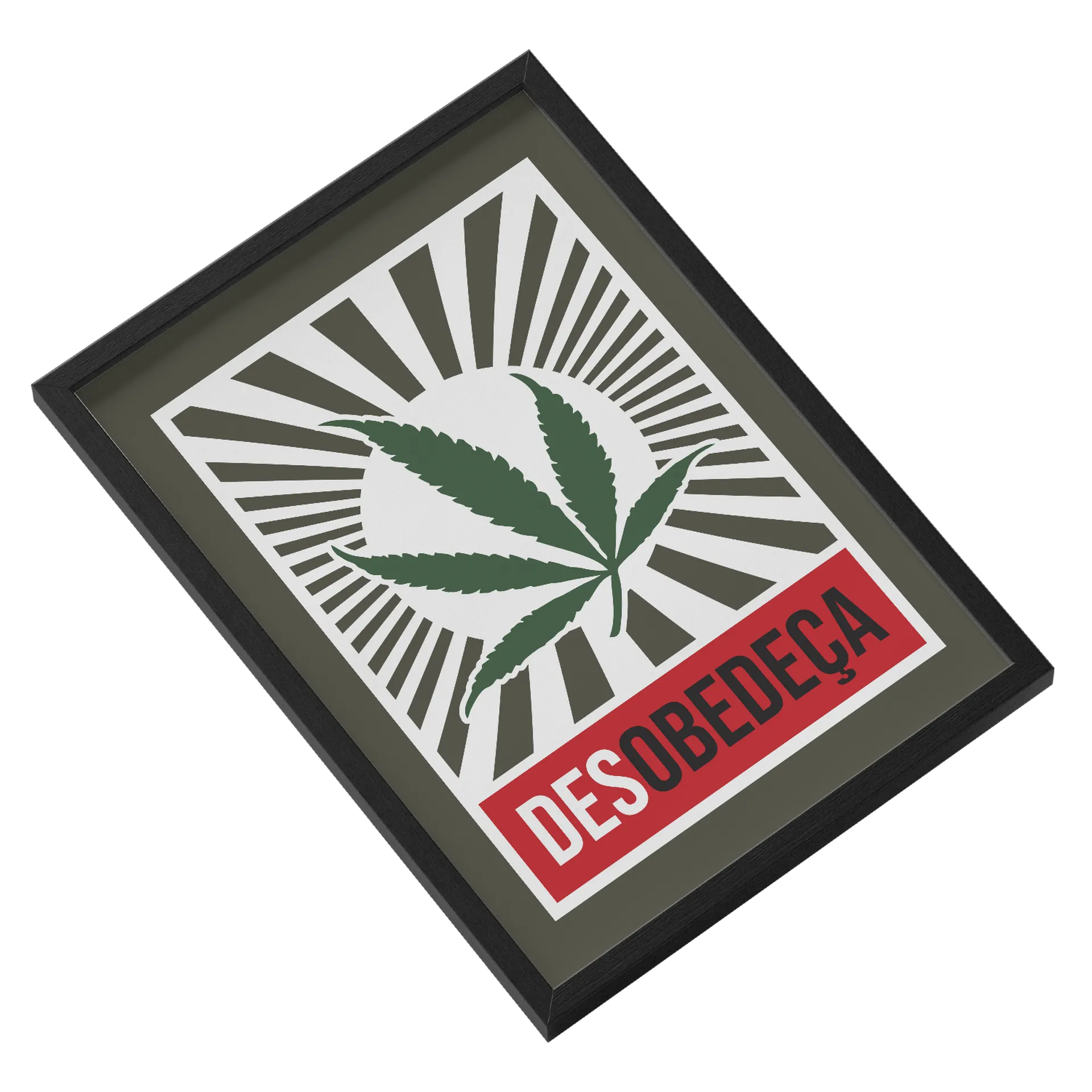 Quadro Estampa Desobedeça A3 MDF e Vidro - Imagem 2