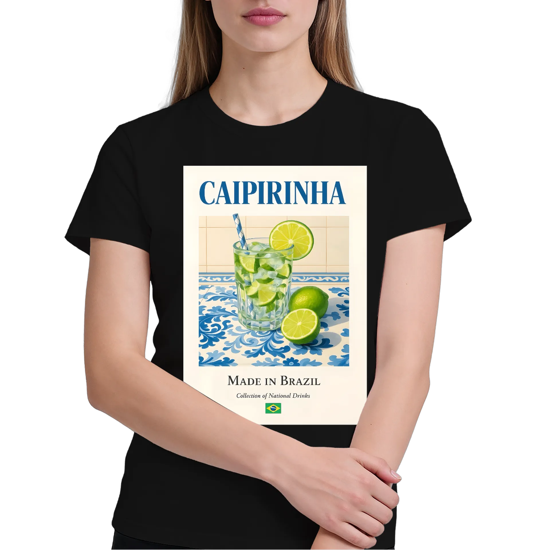 Camiseta Caipirinha Estampa Tipográfica 100% Algodão - Imagem 3