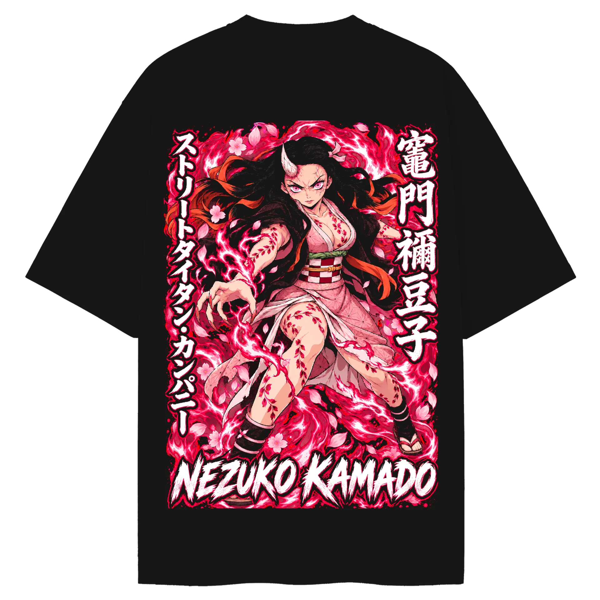 Camiseta Oversized Nezuko Kamado Anime Premium - Imagem 2