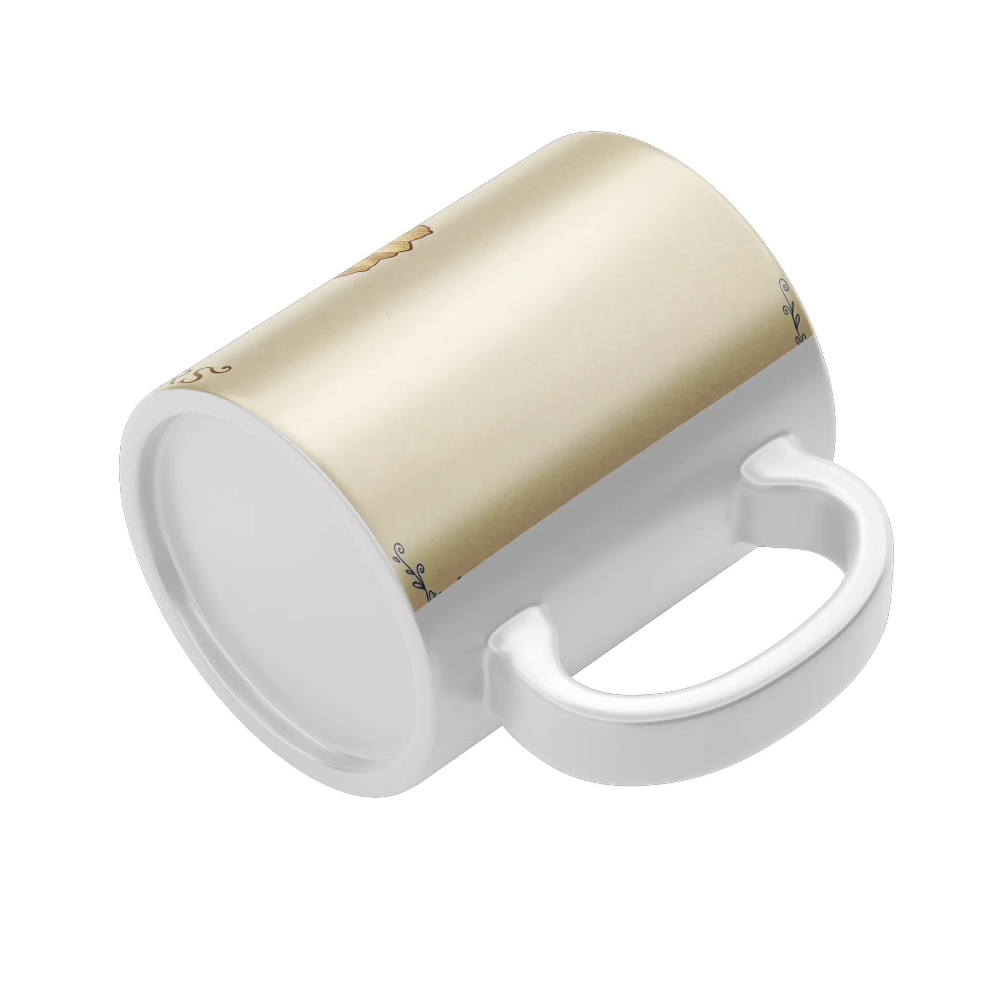 Caneca Flor Dourada Logo Naychronstreamers 325ml - Imagem 4