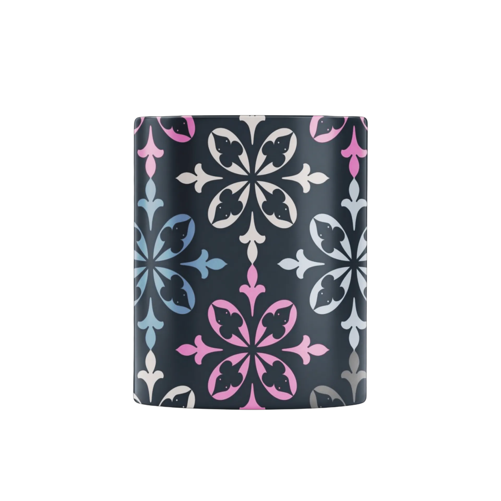 Caneca Estampa Floral Clássica Azul Rosa 325ml - Imagem 2