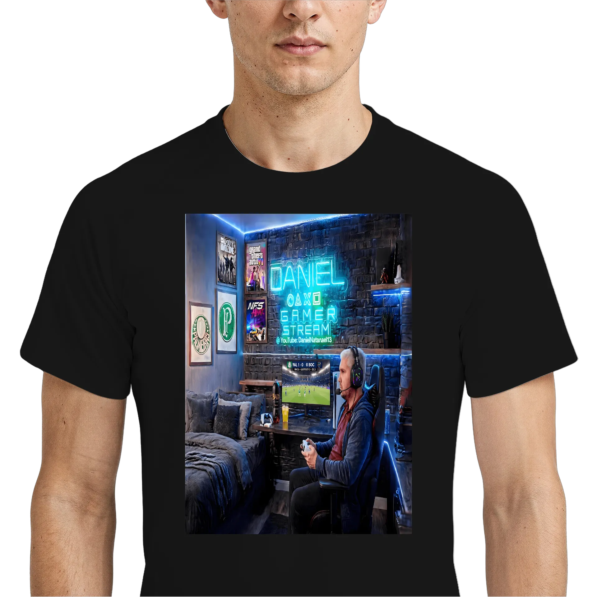 Camiseta Dry Fit Estampa Daniel Gamer Stream - Imagem 4