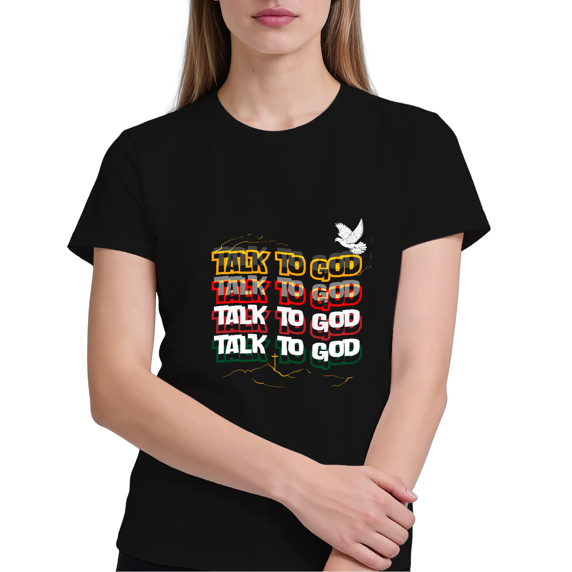Camiseta Estampa Talk To God 100% Algodão - Imagem 4