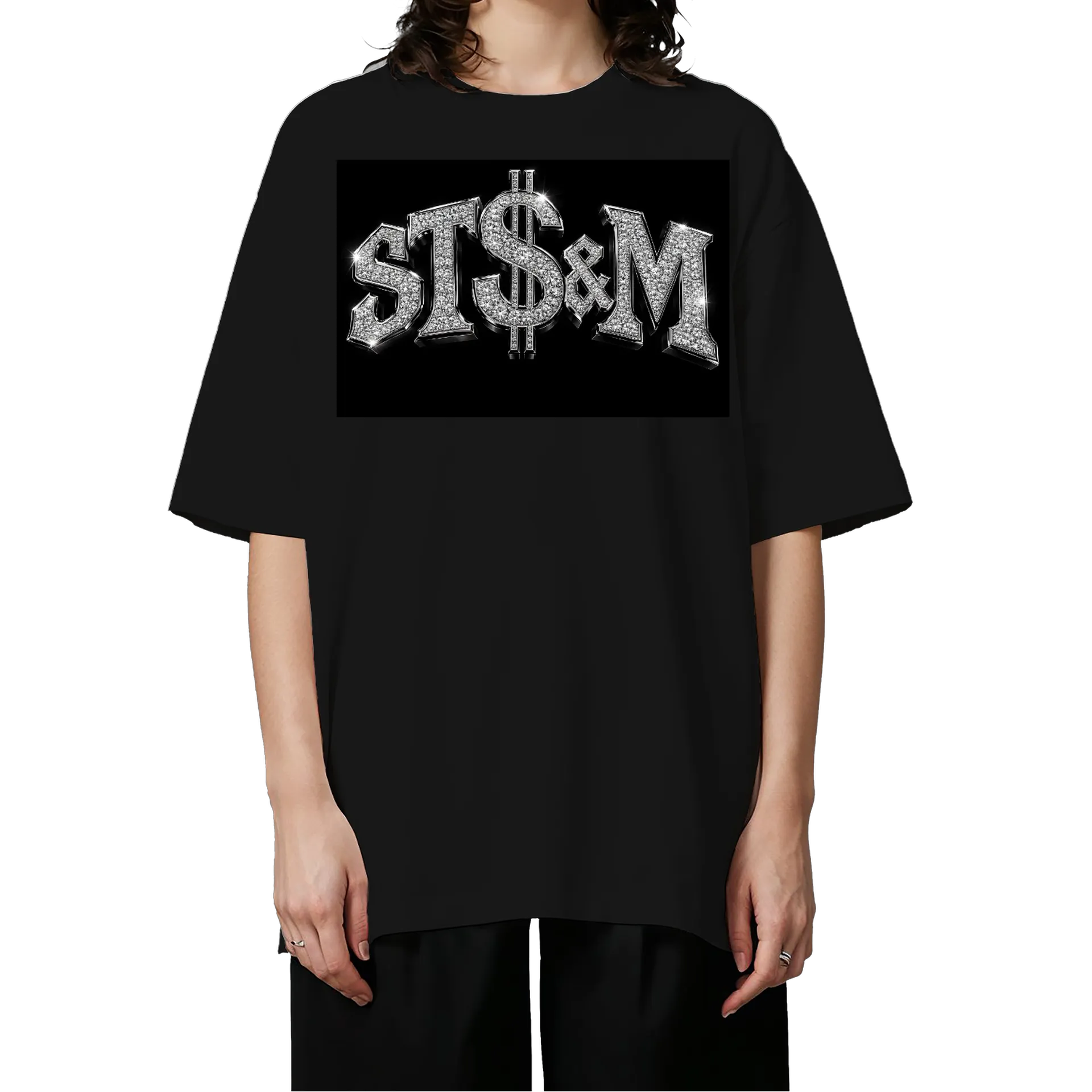 Camiseta Oversized Estampa Tipográfica com Letras - Imagem 3