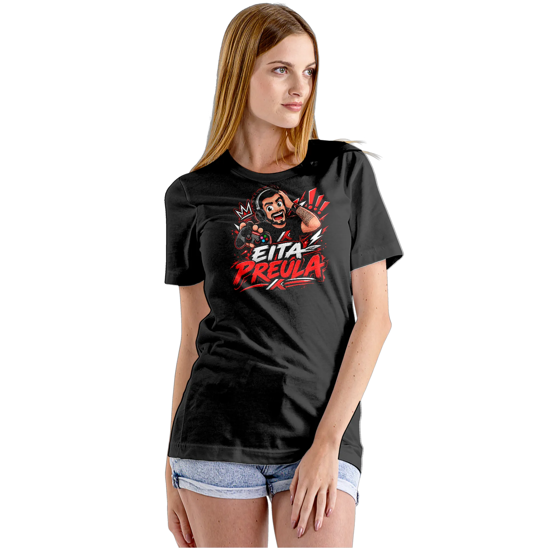 Camiseta Babylook Retrô Gamer Eita Preula 100% Algodão - Imagem 5