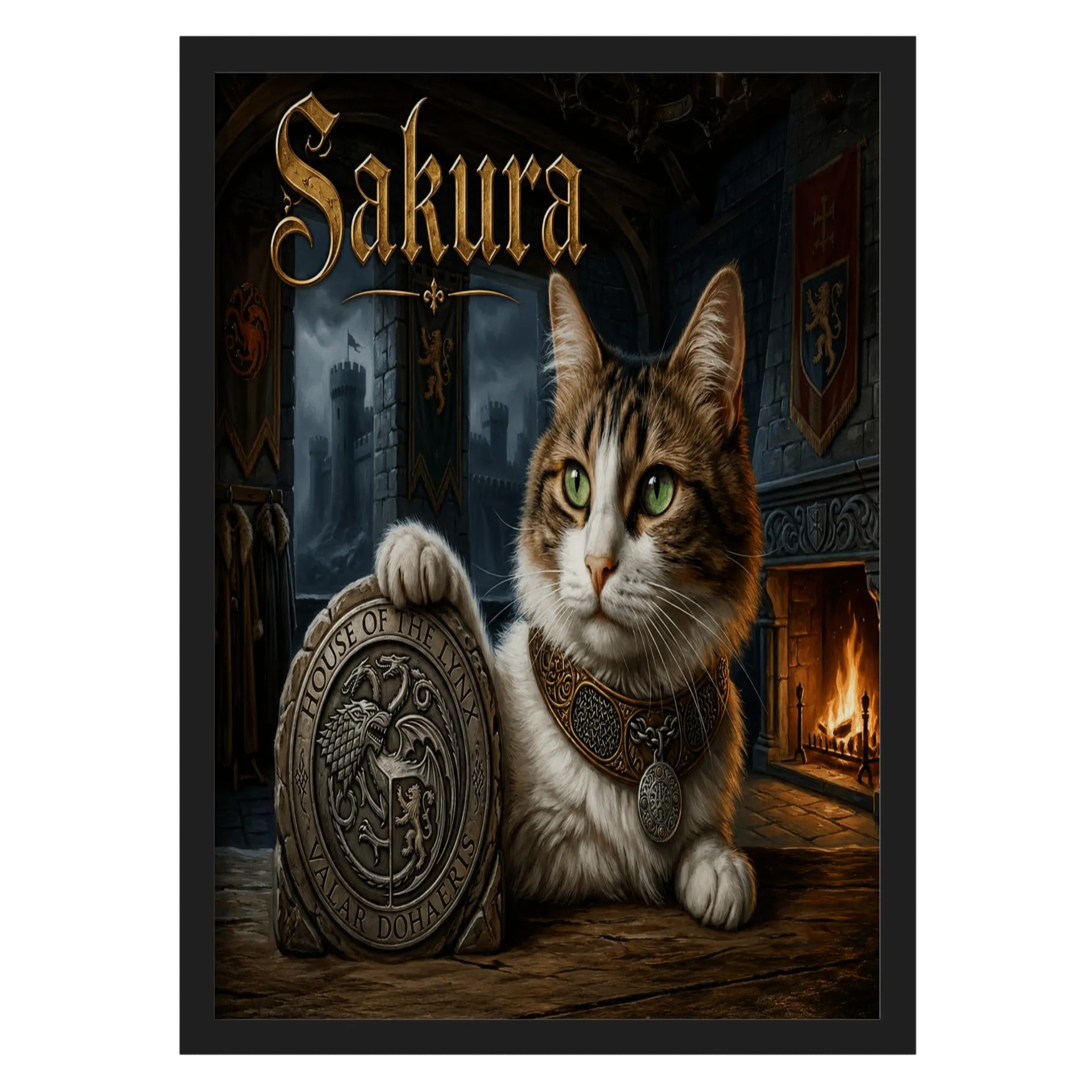 Quadro game of felins sakura  - Imagem 1