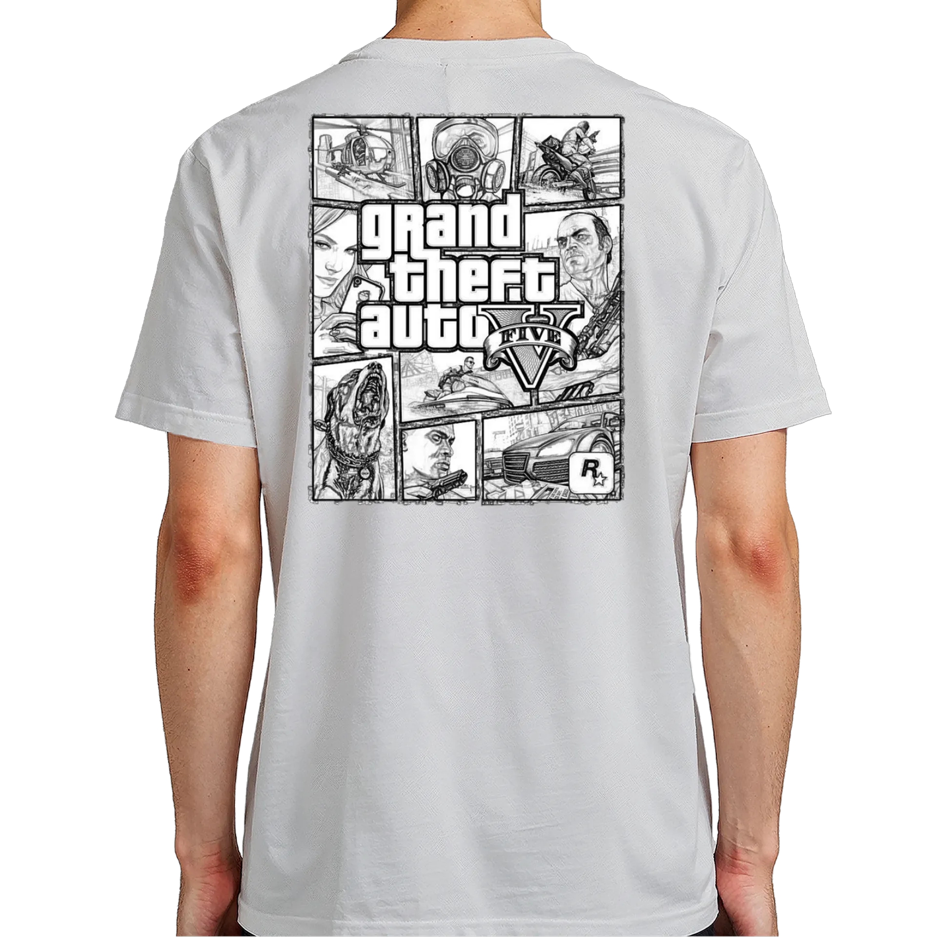 Camiseta Estampa Grand Theft Auto V 100% Algodão - Imagem 7