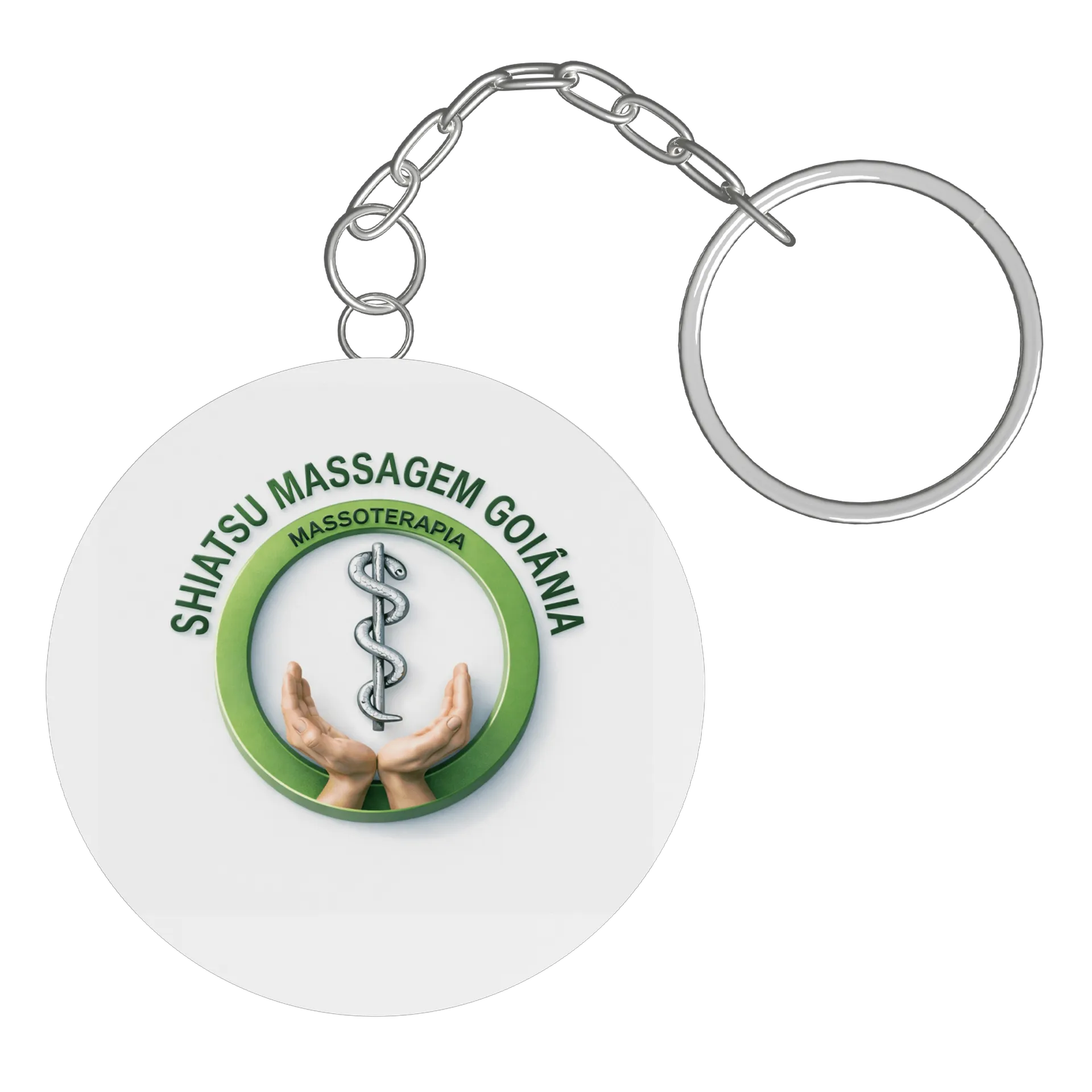 Chaveiro MDF Mãos Criativas Massagem Goiana Estampa MDF de Shiatsu personalizados — imagem 2 de 3