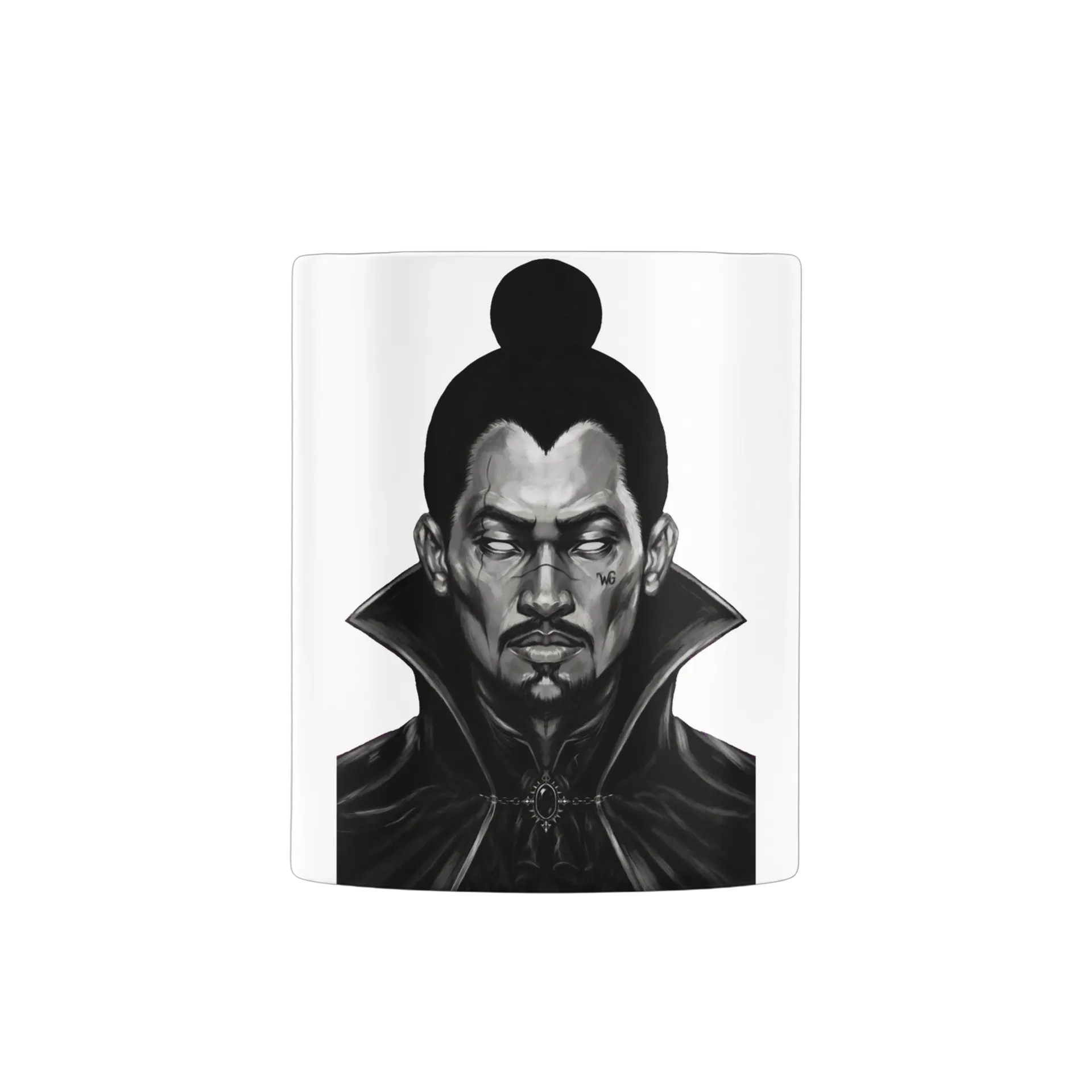 Caneca Porcelana Retrato de Homem em Preto e Branco 325ml - Imagem 2