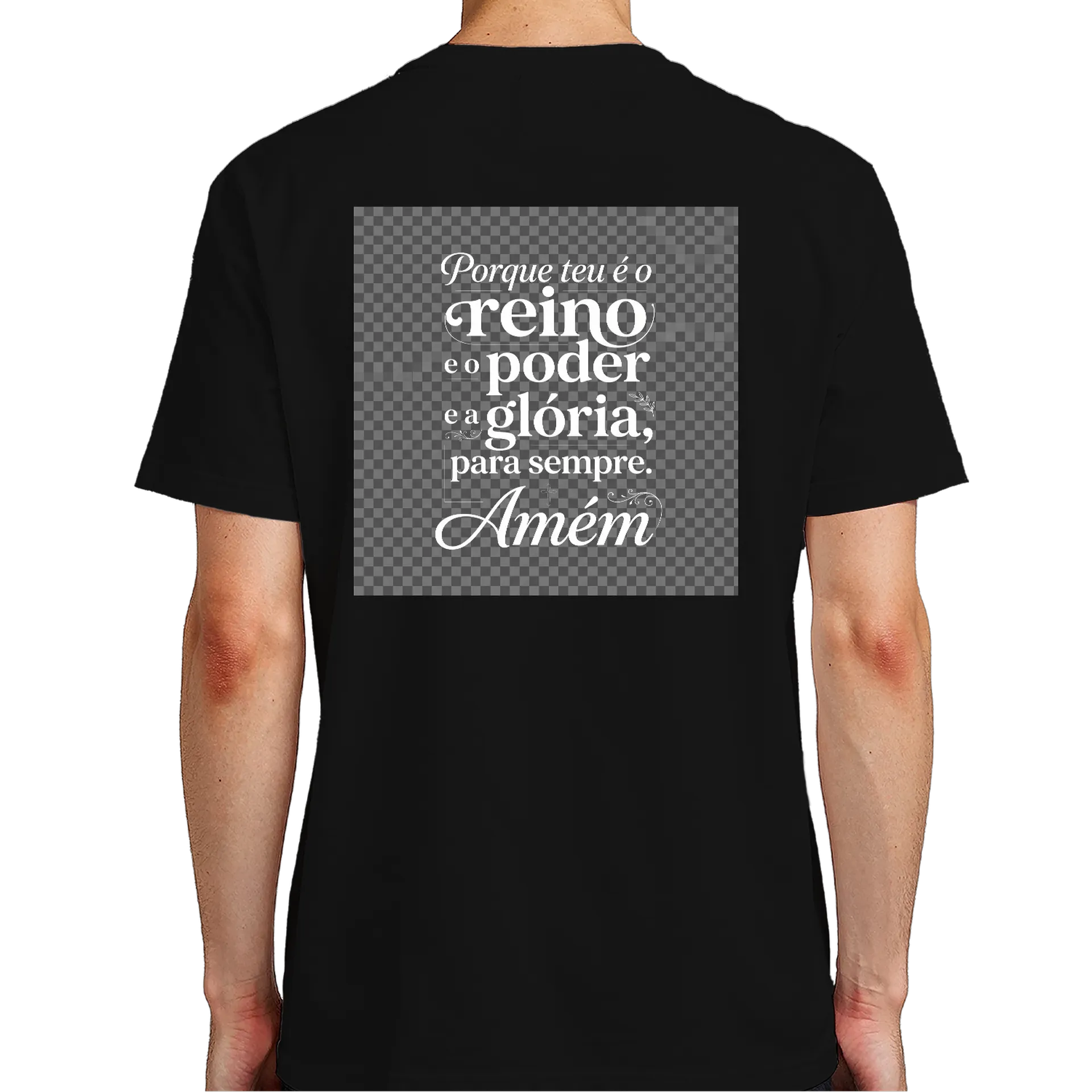 Camiseta unissex 100% algodão Deus - teu é o reino  - Imagem 7