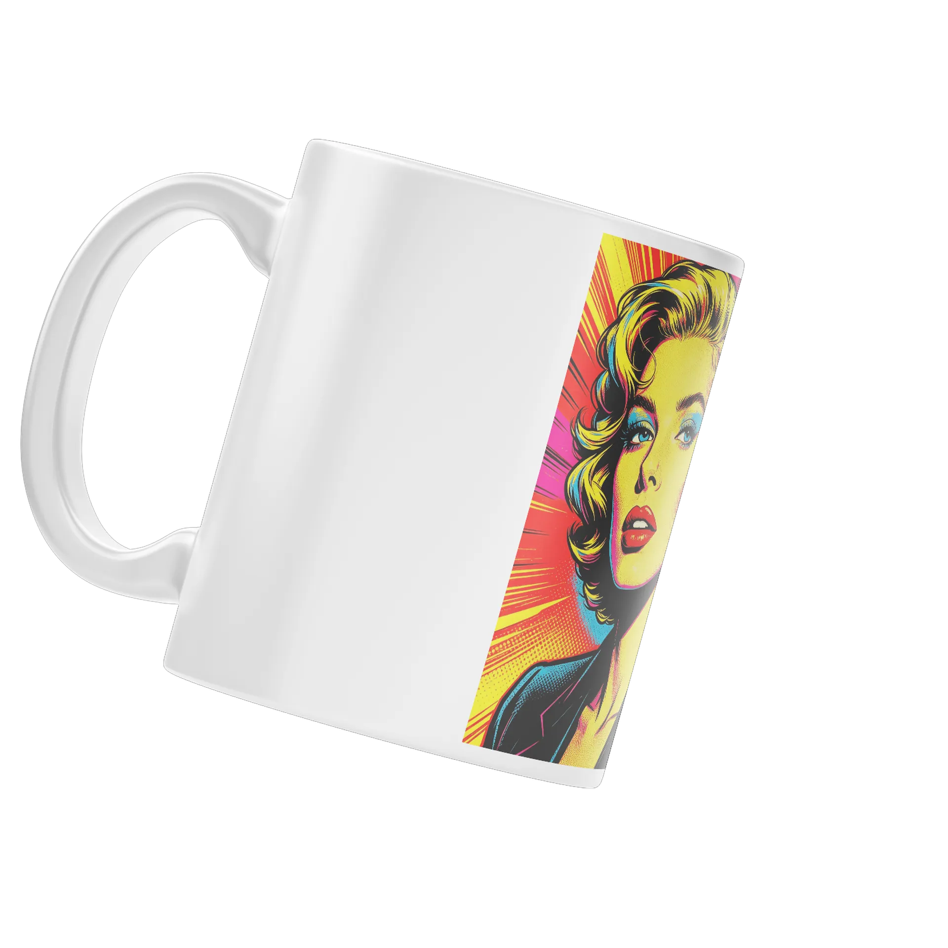 Caneca Retrô Mulher Pop Art 325ml - Imagem 4