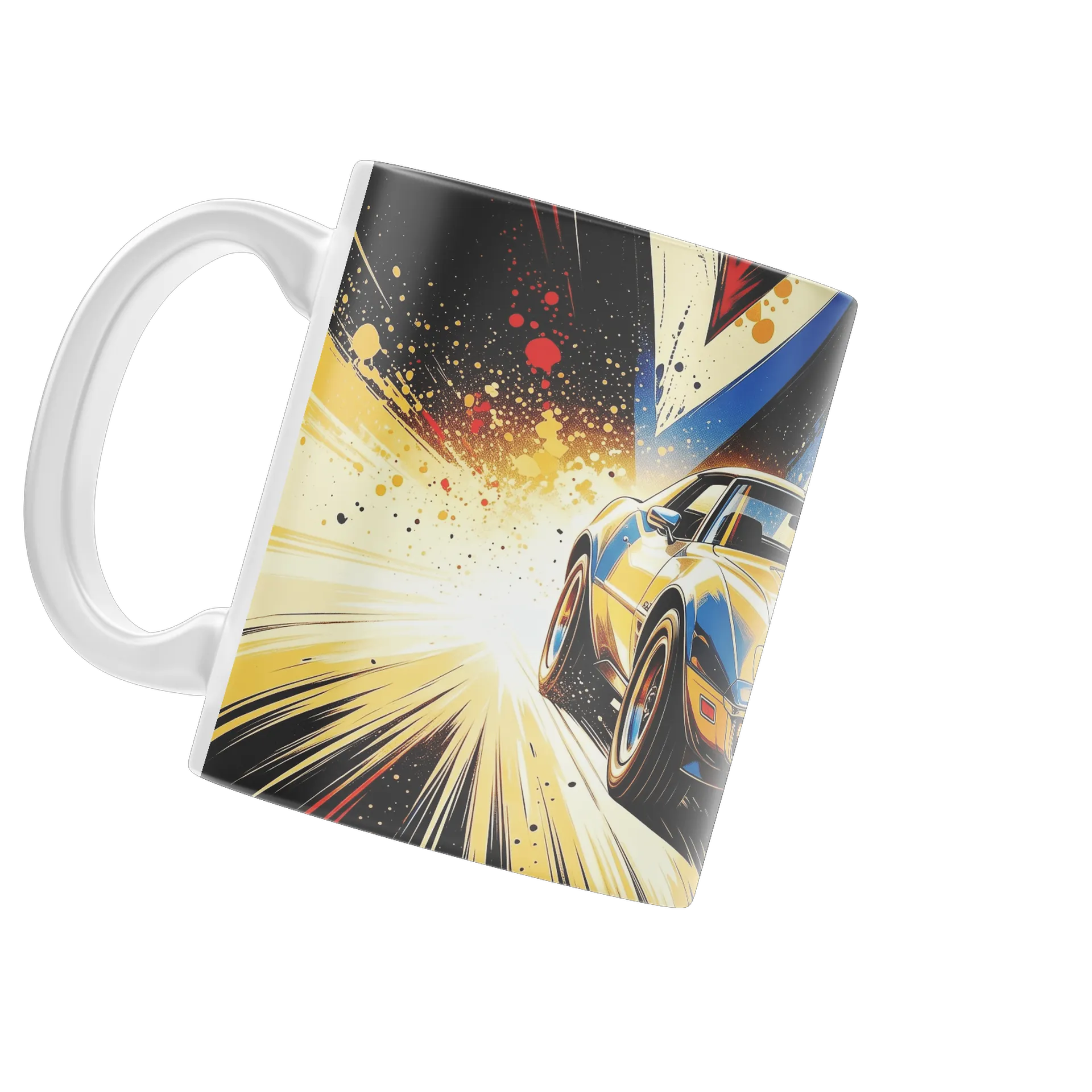 Caneca Porcelana Carro Rápido 325ml - Imagem 3