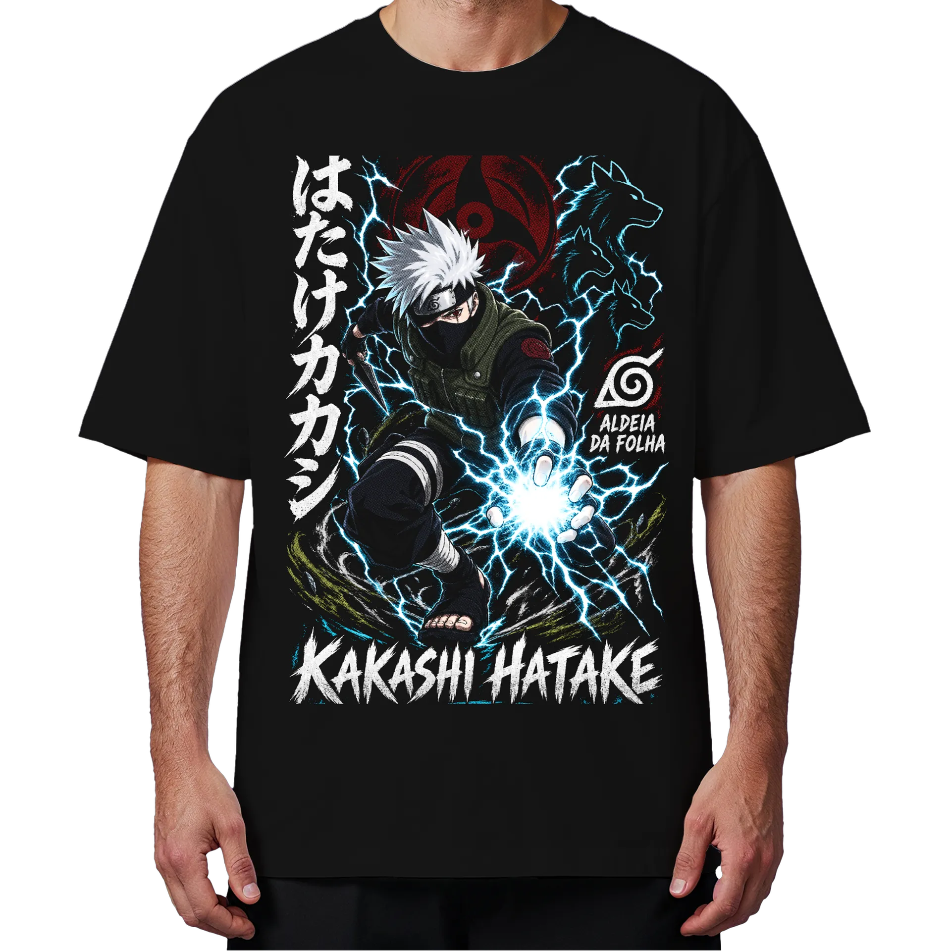 Camiseta Oversized Kakashi Hatake Anime Naruto Premium - Imagem 4