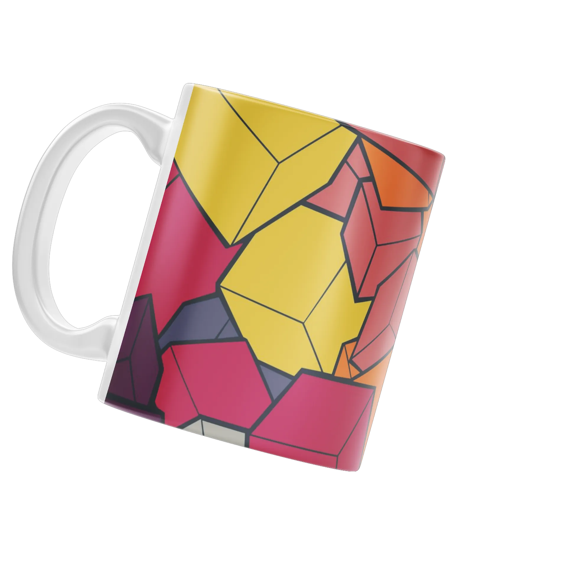 Caneca Paisagem Abstrata Geométrica 325ml - Imagem 3