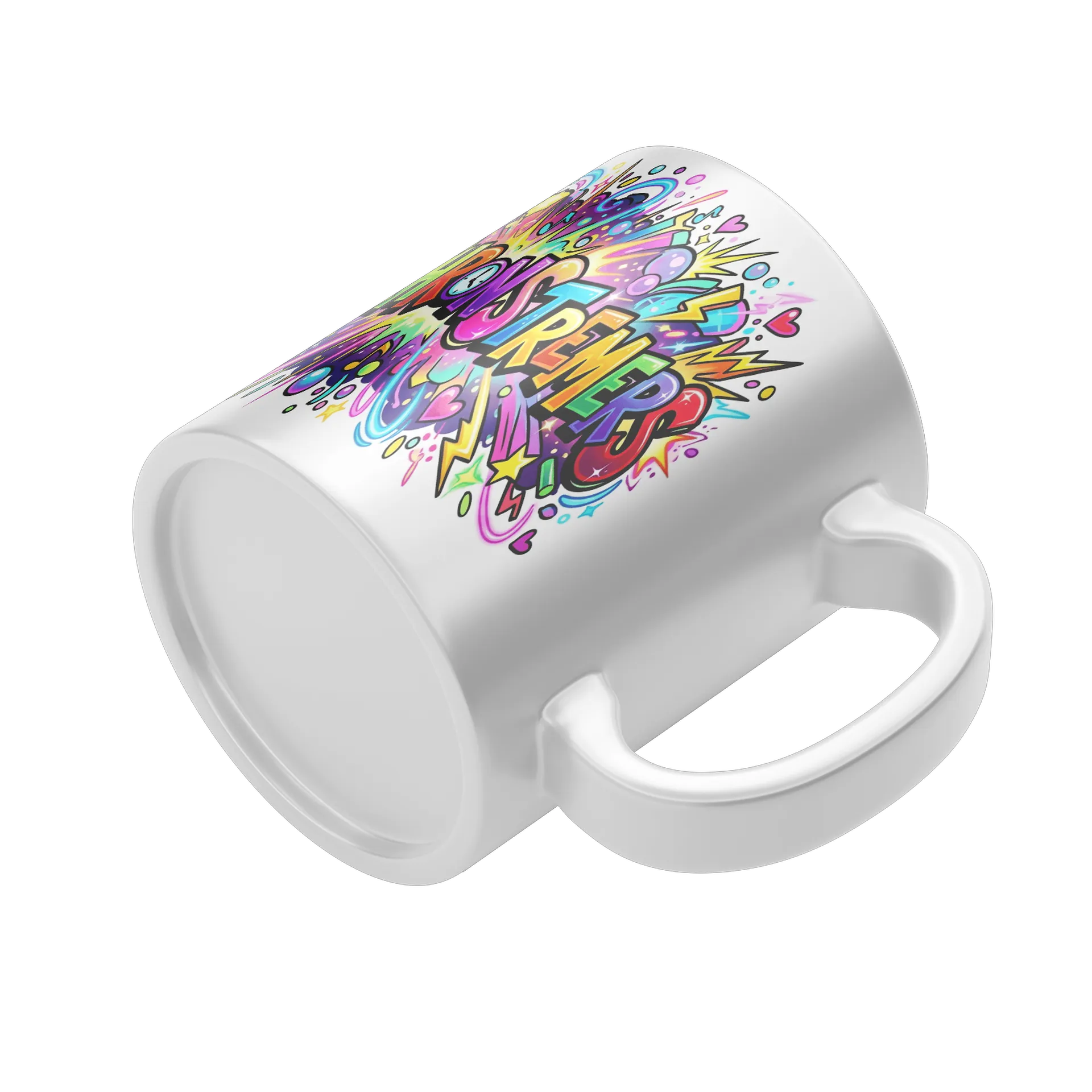 Caneca NaychronStreamers Menina Cartoon Estampa Colorida - Imagem 4