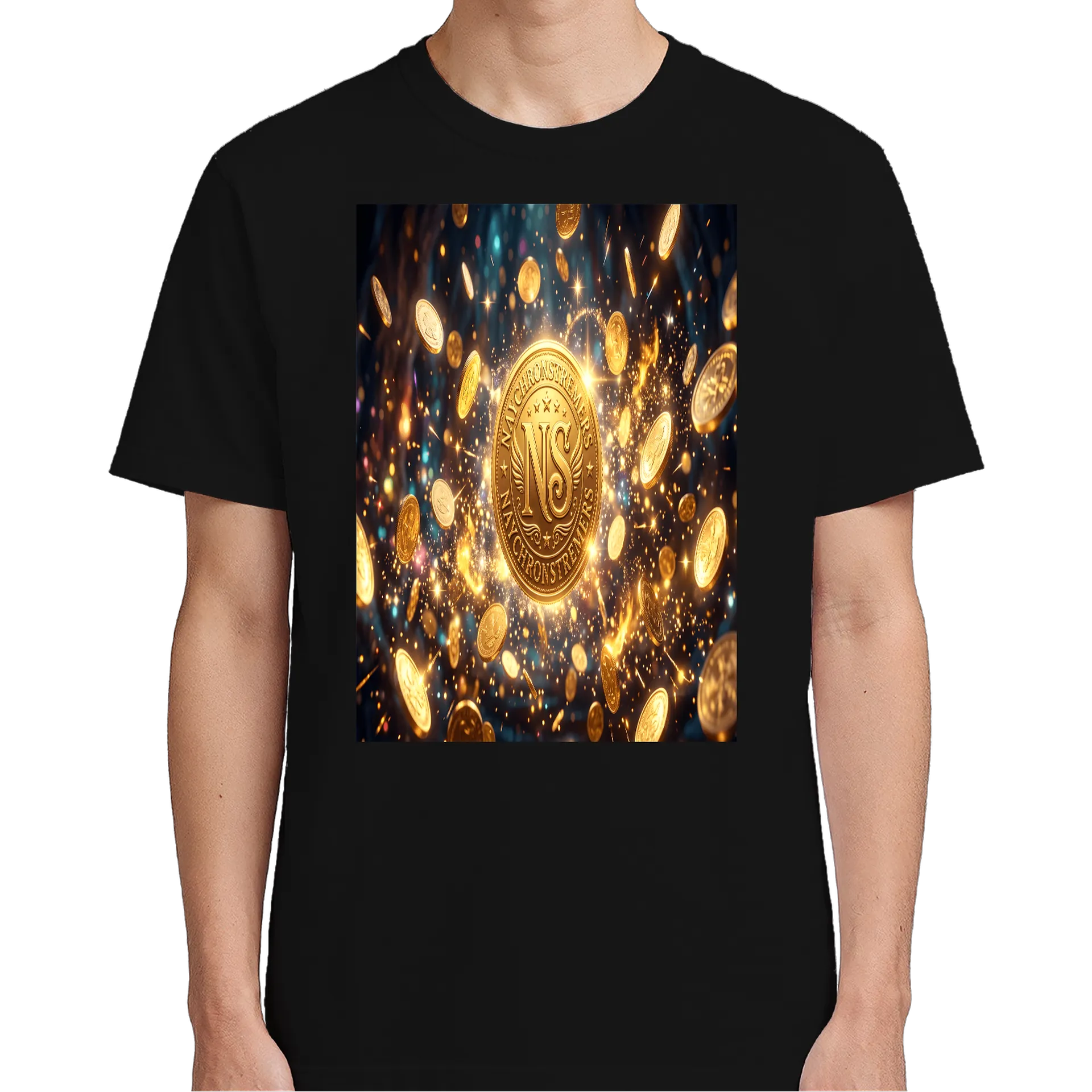 Camiseta Logo NS Chuva de Moedas 100% Algodão - Imagem 4
