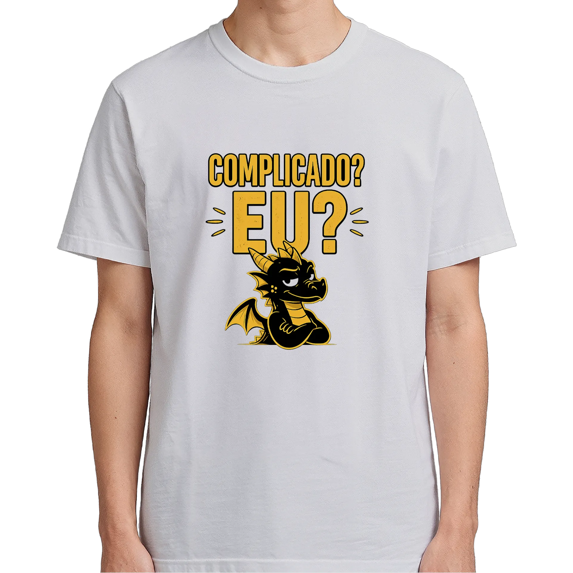 Camiseta Personalizada Complicado? EU? 100% Algodão - Imagem 5