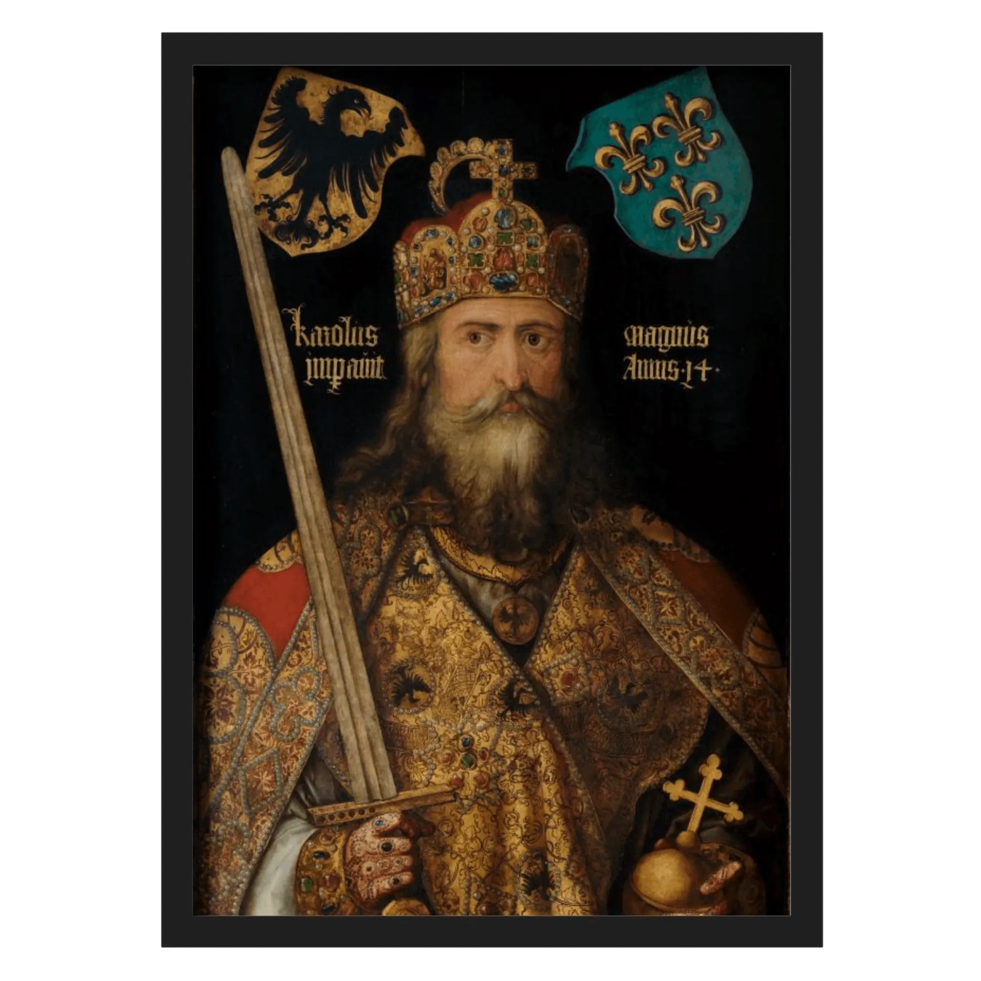 Quadro Carlos Magno - Oficial da História Medieval - Imagem 1