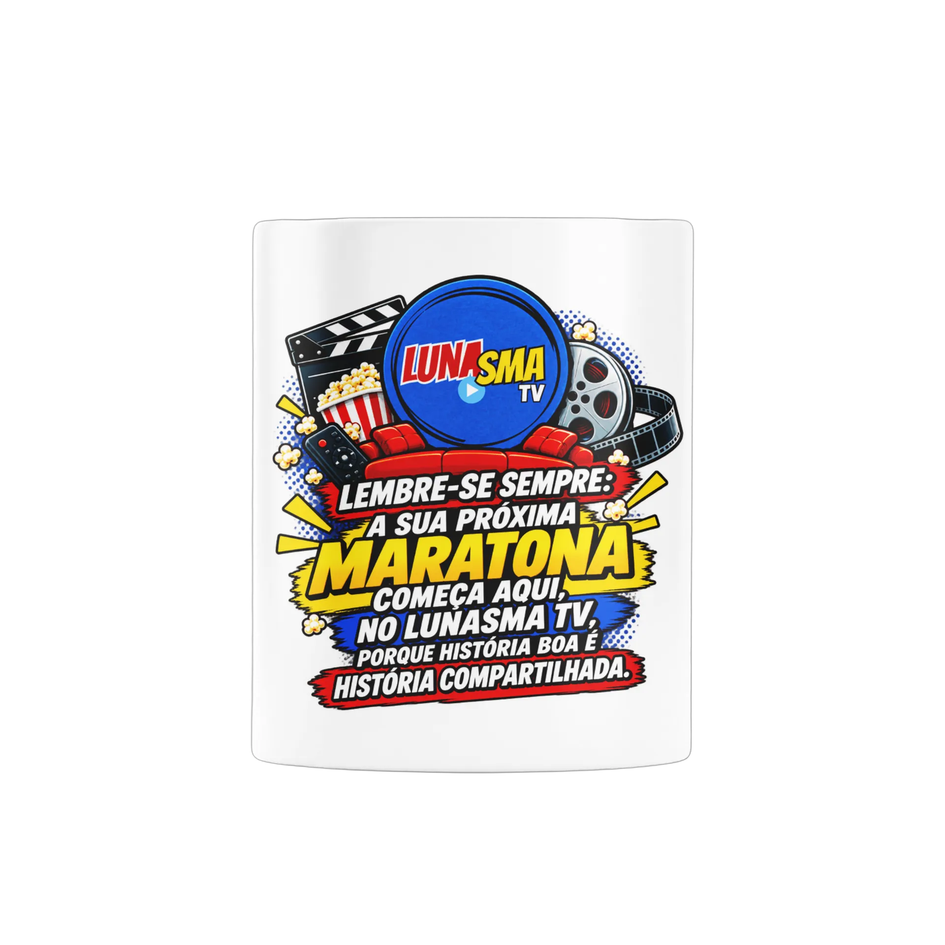 Caneca Porcelana LunaSma TV Maratona de Filmes 325ml - Imagem 2