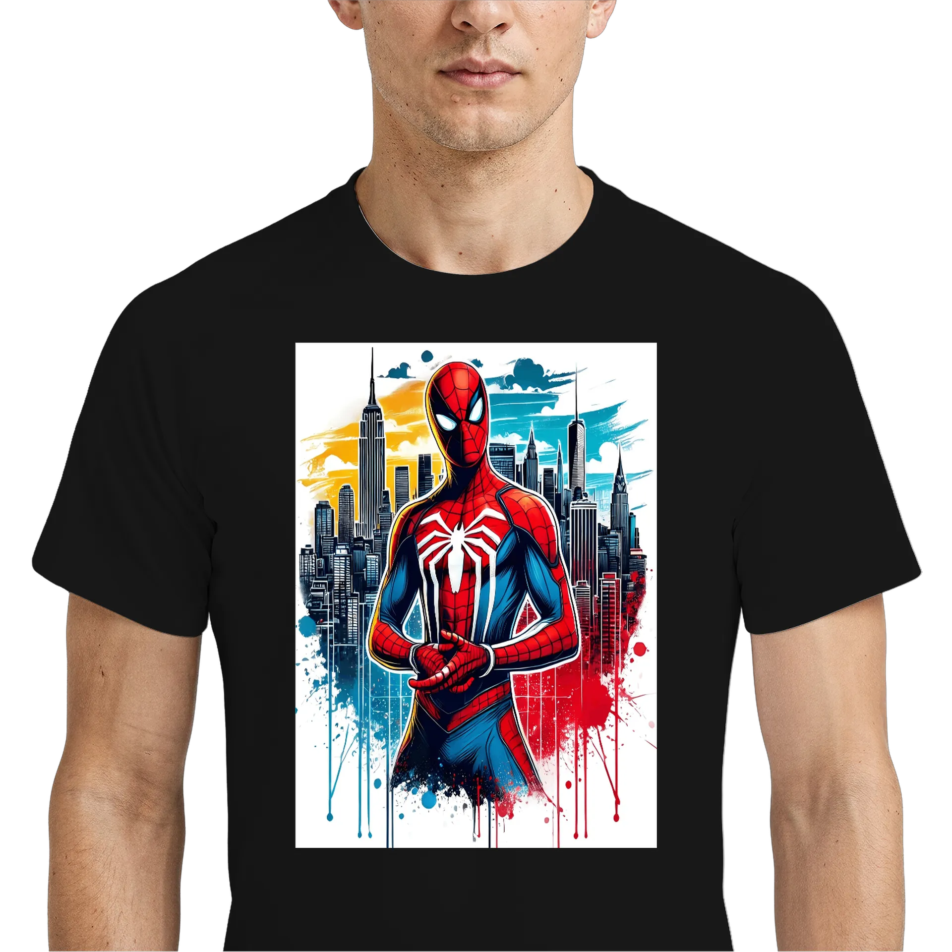 Camiseta Dry Fit Homem-Aranha Estampa Colorida 100% Algodão - Imagem 4