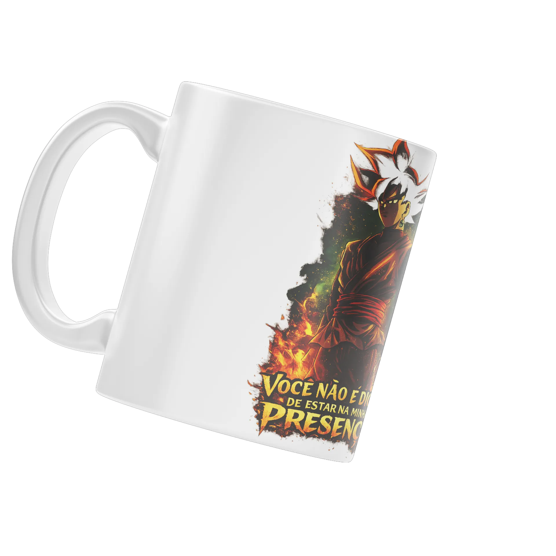 Caneca Personalizada: Goku Black e emblema Podcast. - Imagem 3