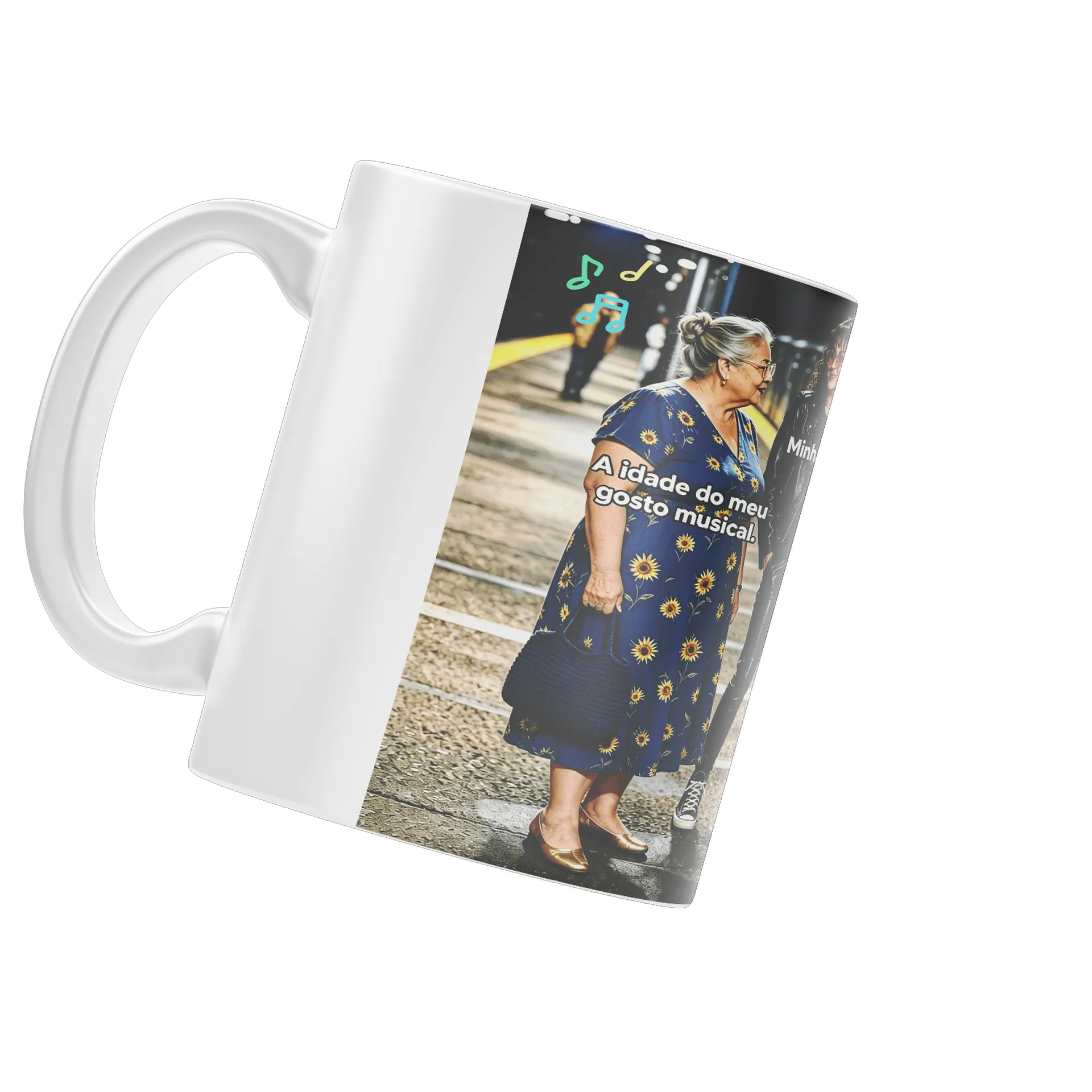 Caneca Porcelana A idade do meu gosto musical 325ml - Imagem 4