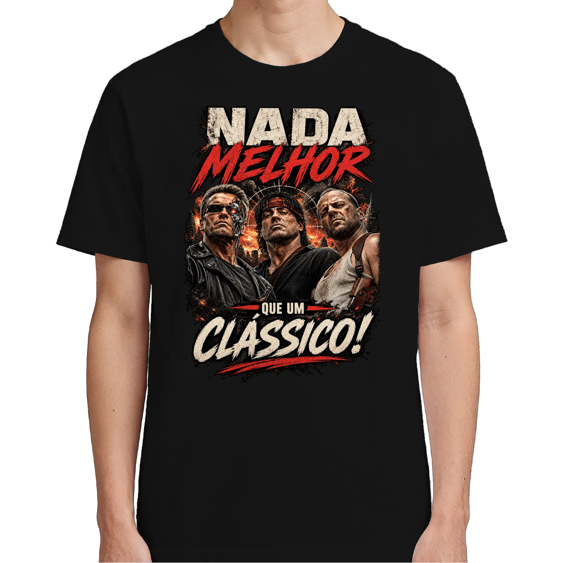 Camiseta Clássicos de ação (Stallone,Schwarzenegger,Willis) - Imagem 5