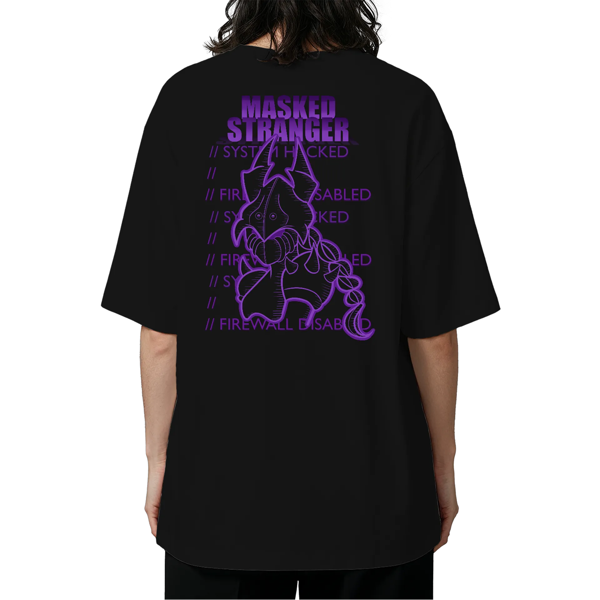 Camiseta Oversized Masked Stranger Grounded 2 - Imagem 5