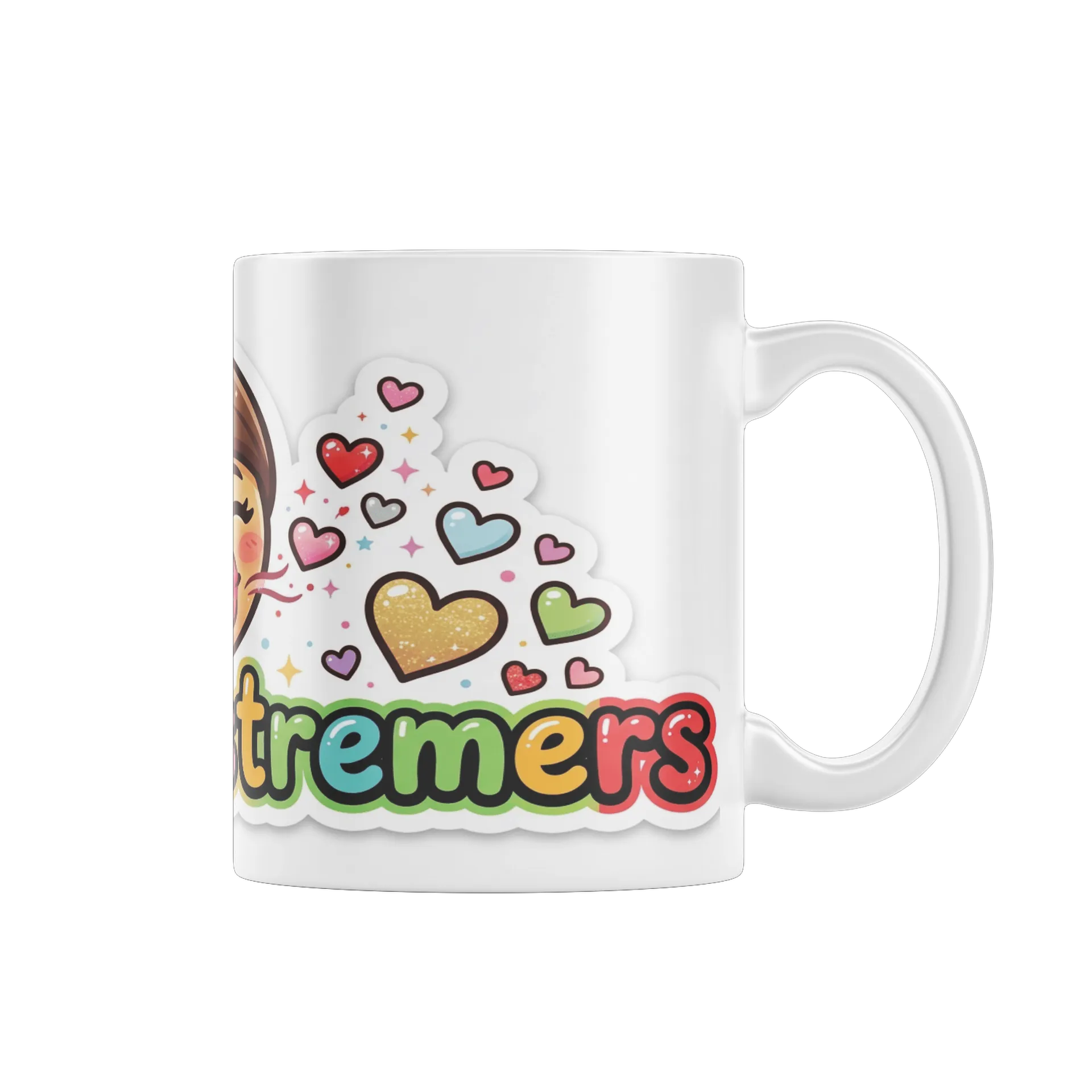 Caneca Estampa Tipográfica Naychronstreamers Coração 325ml - Imagem 2
