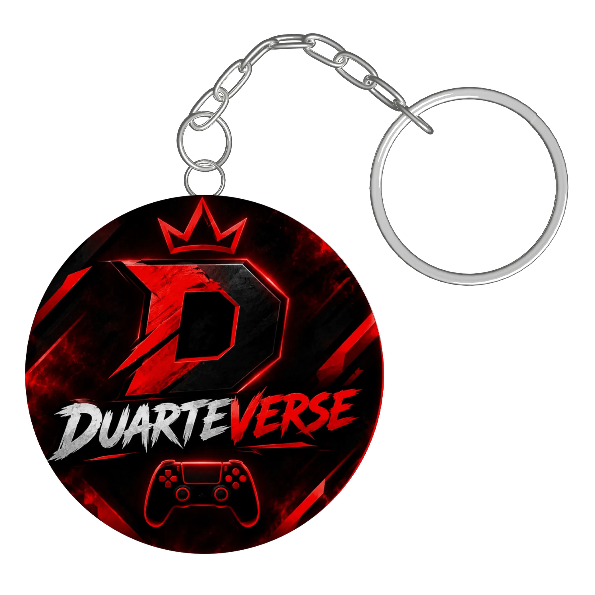 Chaveiro MDF Dquart Verse Estampa Gamer Red Black de Guilherme Duarte  — imagem 2 de 3