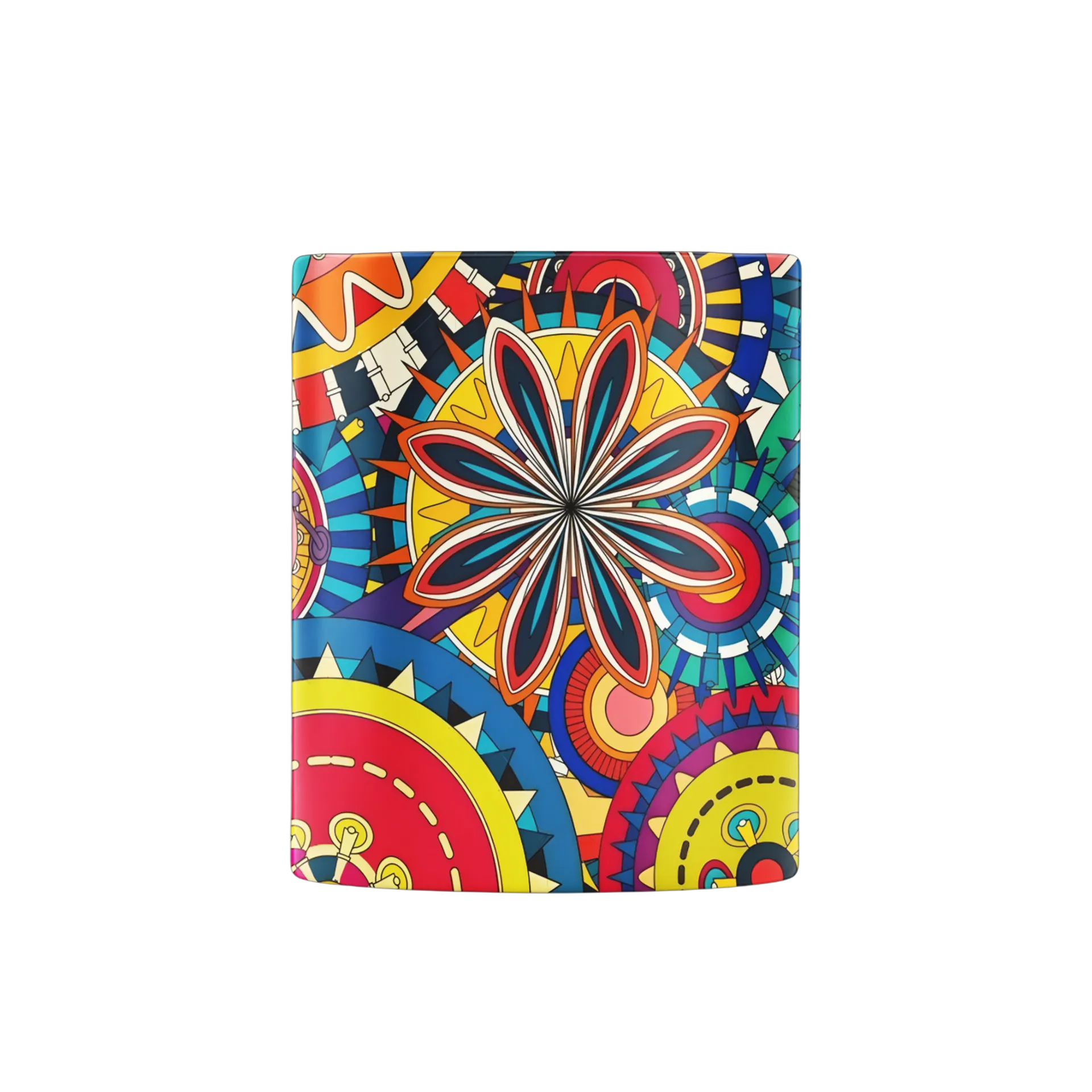 Caneca Porcelana Abstrata Colorida 325ml - Imagem 2