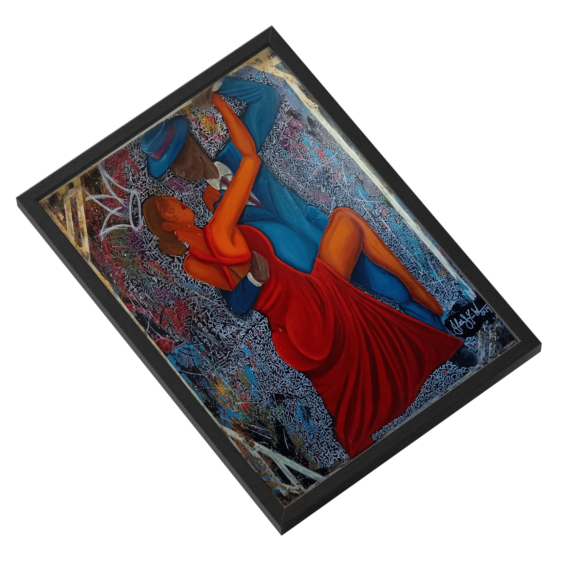Quadro A3 A Dança com a Rainha do Tango Com Vidro - Imagem 2
