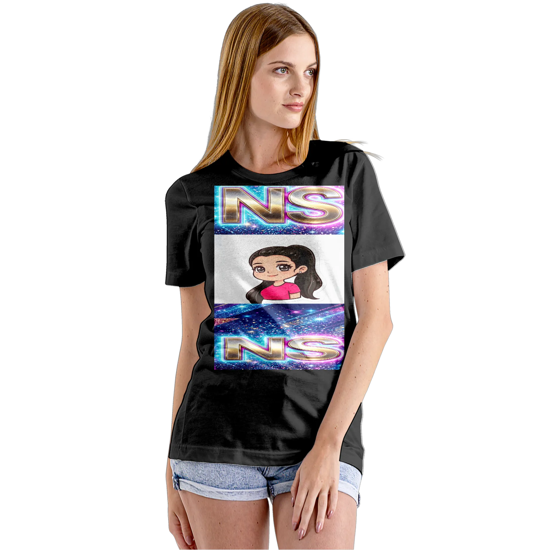 Camiseta Babylook Avatar Cartoon com Logo NS 100% Algodão - Imagem 5