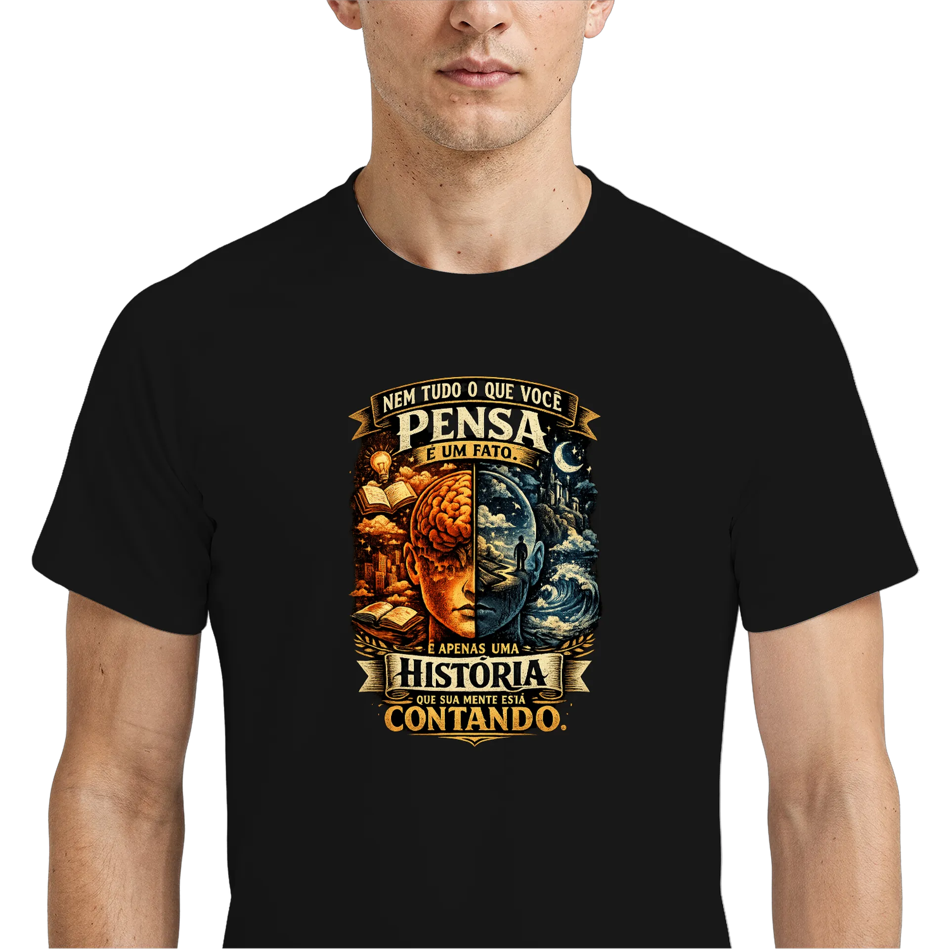 Camiseta Dry Fit Estampa Mente Criativa 100% Polyester - Imagem 4